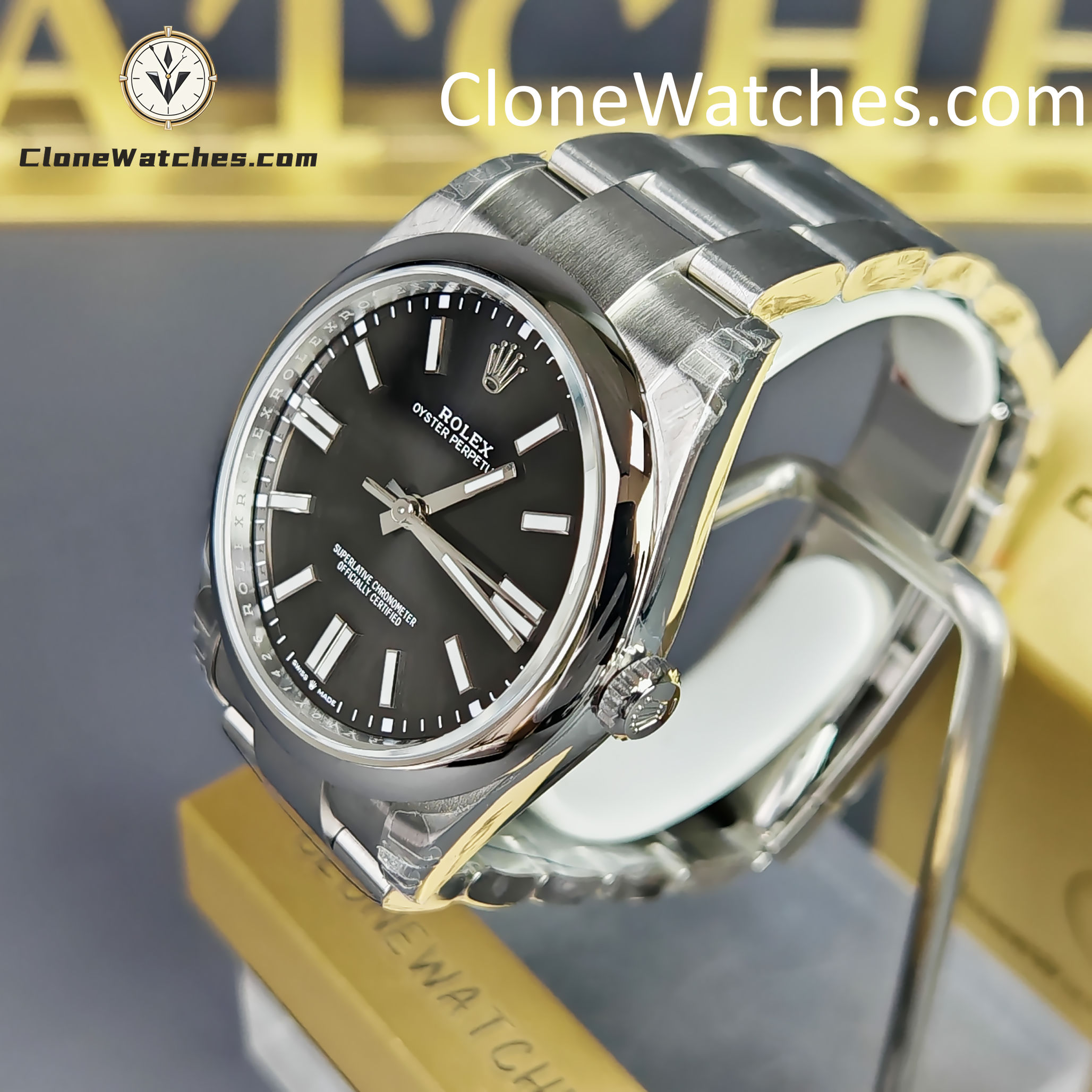 Rolex Super Clone Watches 1:1 Oyster Perpetual Black Dial 41mm m124300-0002 3230 Movement
