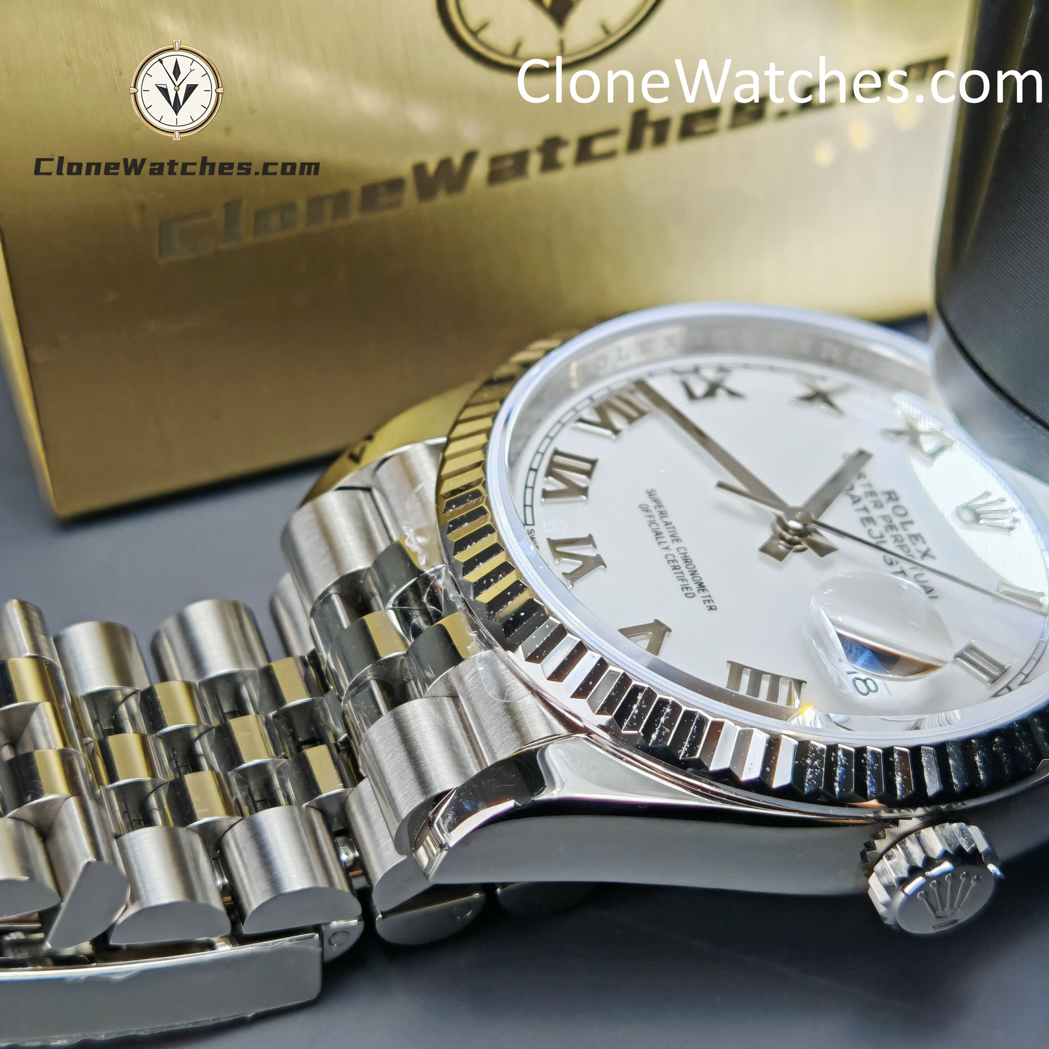 Rolex Super Clone Watches 1:1 DateJust White Dial Roman M126234 – 0025 Jubilee 36MM 3235 Movement