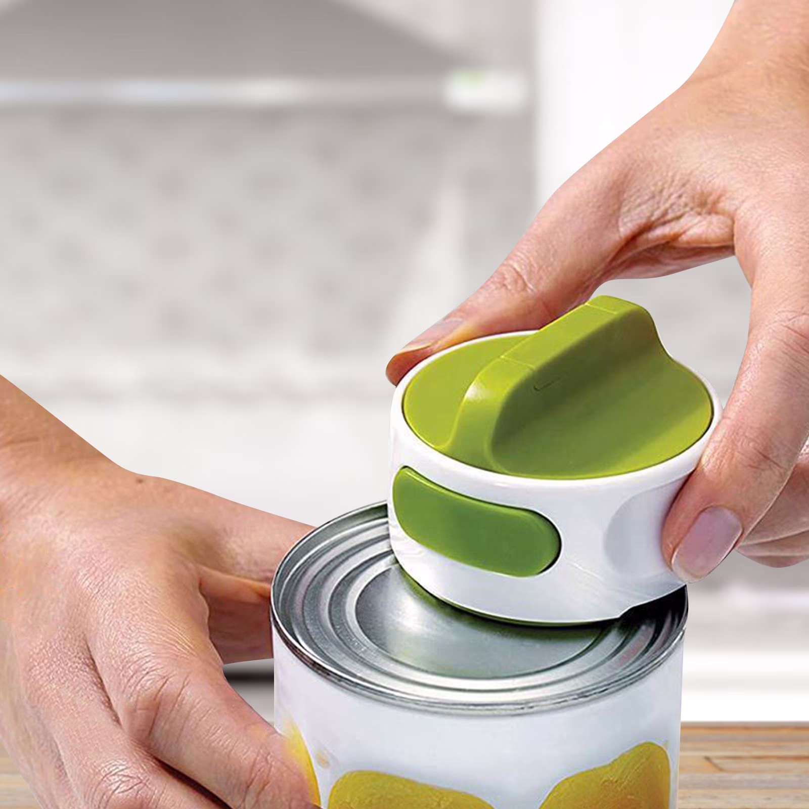 Homchy Can Opener Open Your Cans with A Simply Push of Button No Sharp Edge Food-Safe and Handheld Can Opener