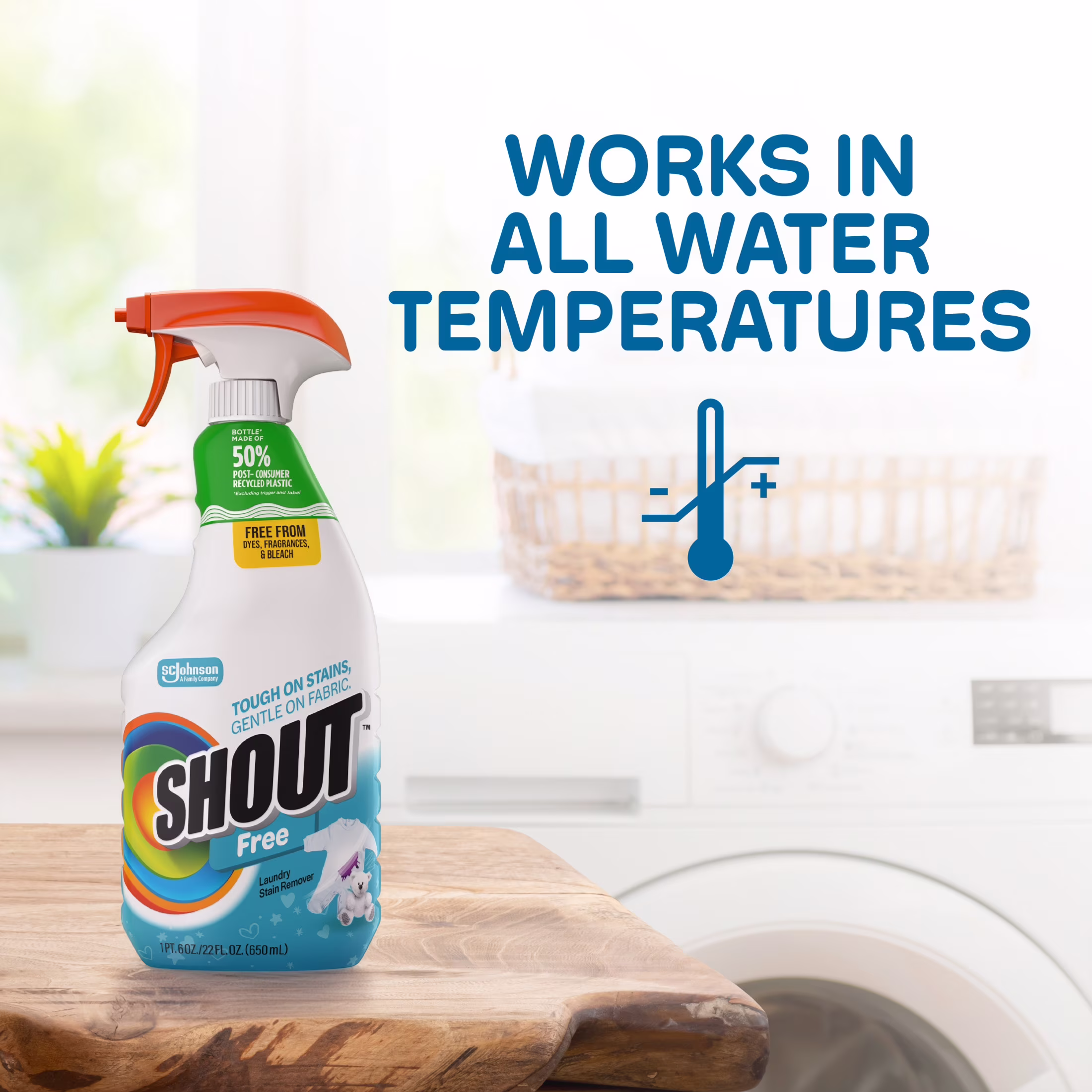 Shout Free, Laundry Stain Remover, 22 fl oz