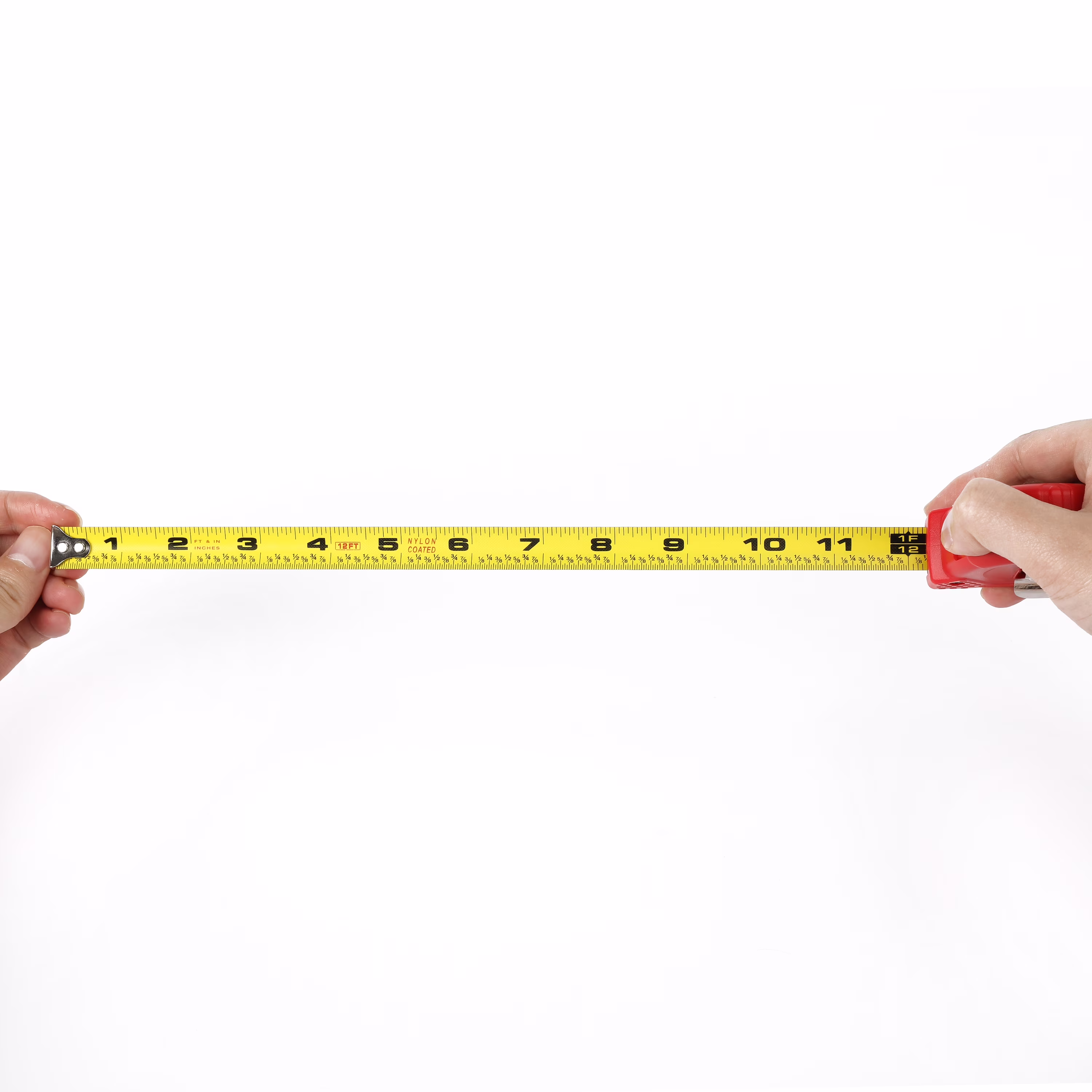 Hyper Tough Tape Measure, 12 ft, Nylon Coated Blade, VN-42038