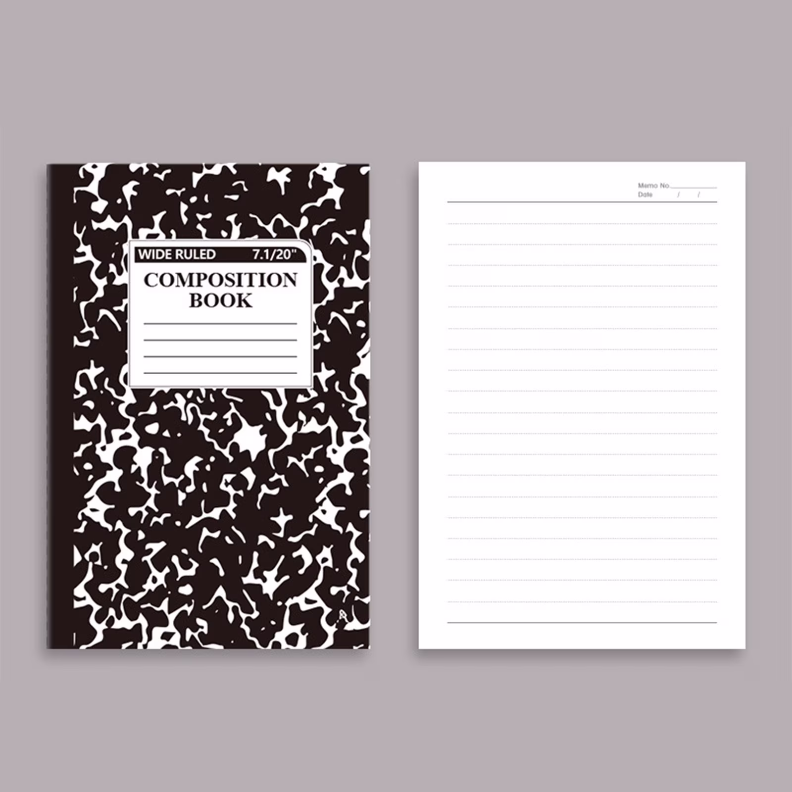 Under $1 Composition Notebook Wide Ruled College Ruled Notebooks Bulk A5 Hardcover Sewn 60 Pages Smooth Writing Portable for College Office Journaling by Xuniizn