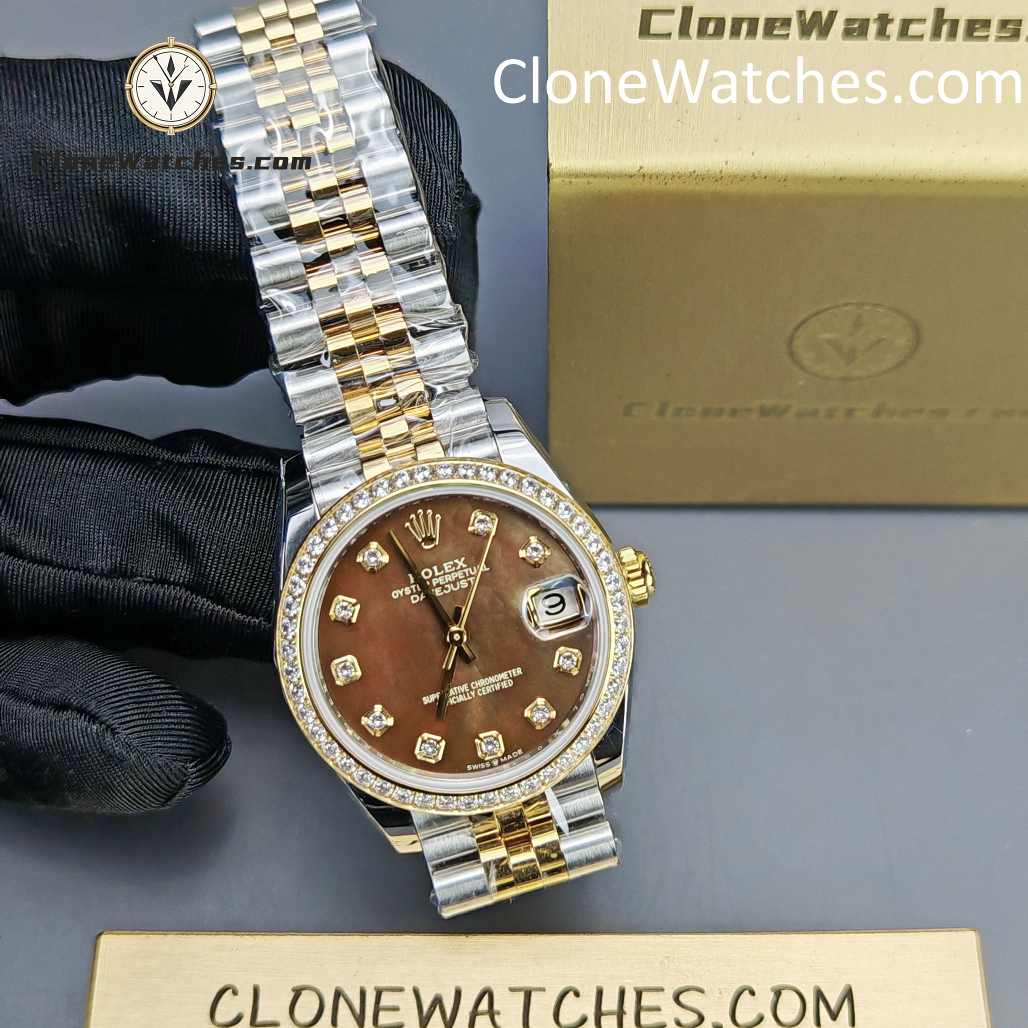 Rolex Super Clone Watches 1:1 DateJust m278383rbr-0024 Jubilee 31MM 2236 Movement