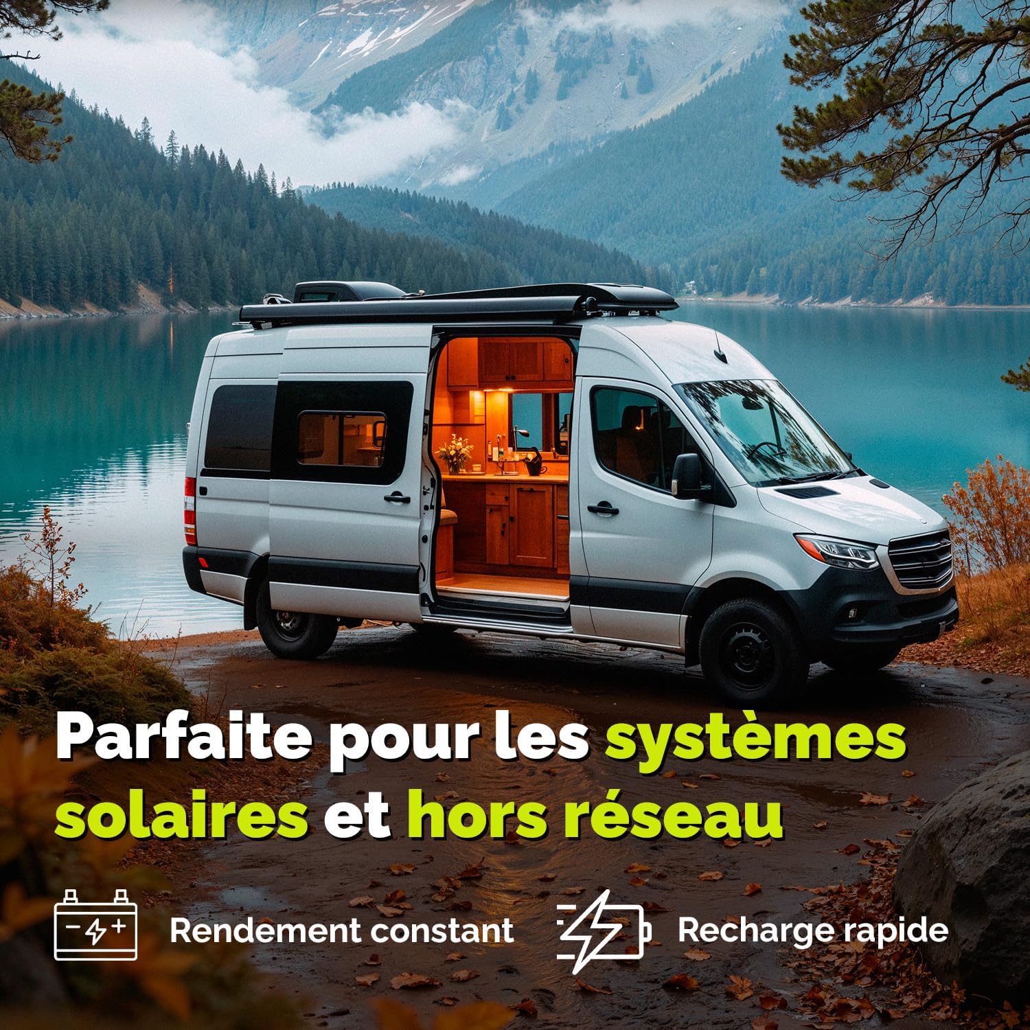 Batterie AGM 12 V 100 Ah décharge profonde étanche caravane solaire