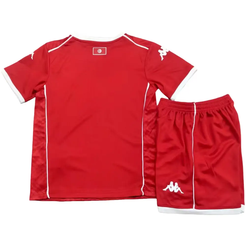 2025-26 Tunisia Home Jersey Children's Set - Fans Edition
