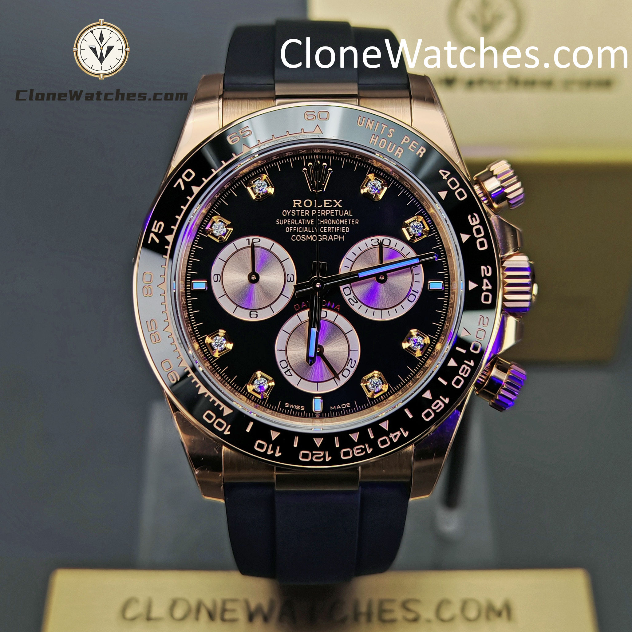 Rolex Super Clone Watches 1:1 Daytona Rose Gold M126515ln-0004 4131 Movement