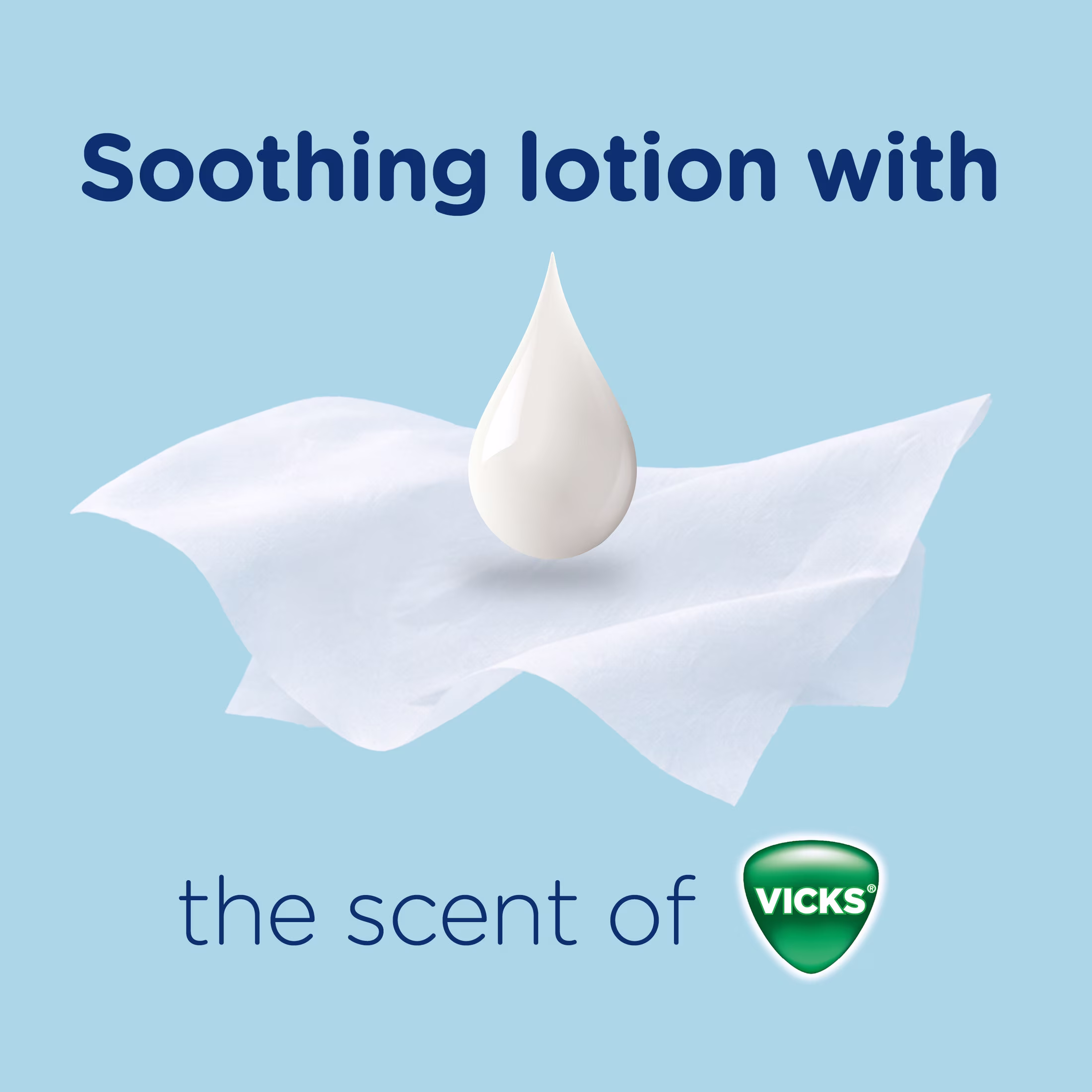 Puffs Facial Tissues Plus Lotion with the Scent of Vicks, 1 Cube Box, 48 Tissues Per Box