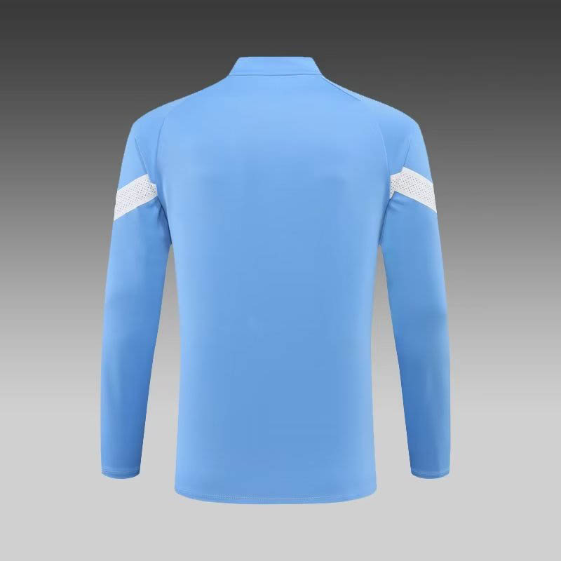 2022/2023 Manchester City Half-Pull Training Suit Blue Football Shirt 1:1 Thai Quality Set
