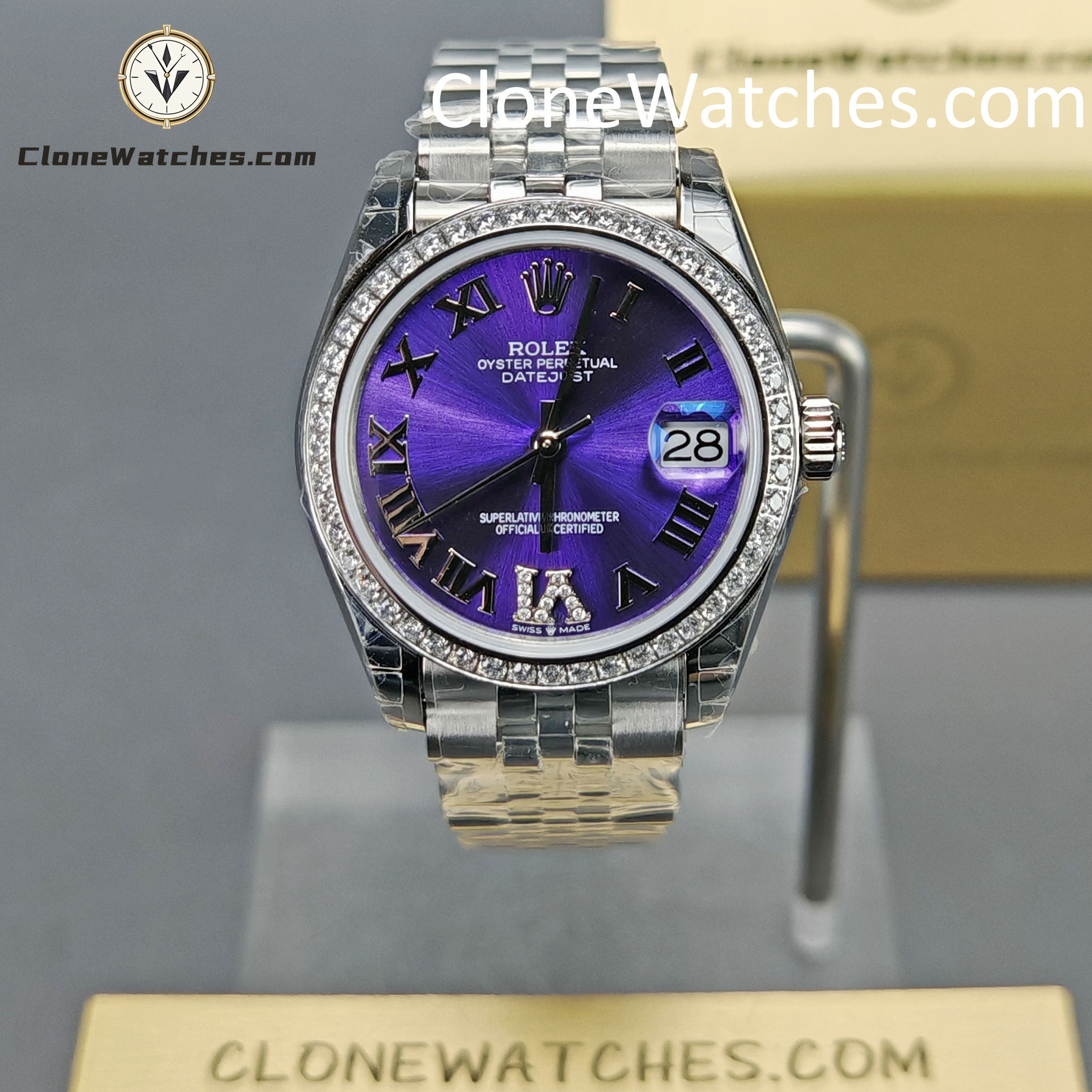 Rolex Super Clone Watches 1:1 DateJust m278384rbr-0030 Jubilee 31MM 2236 Movement