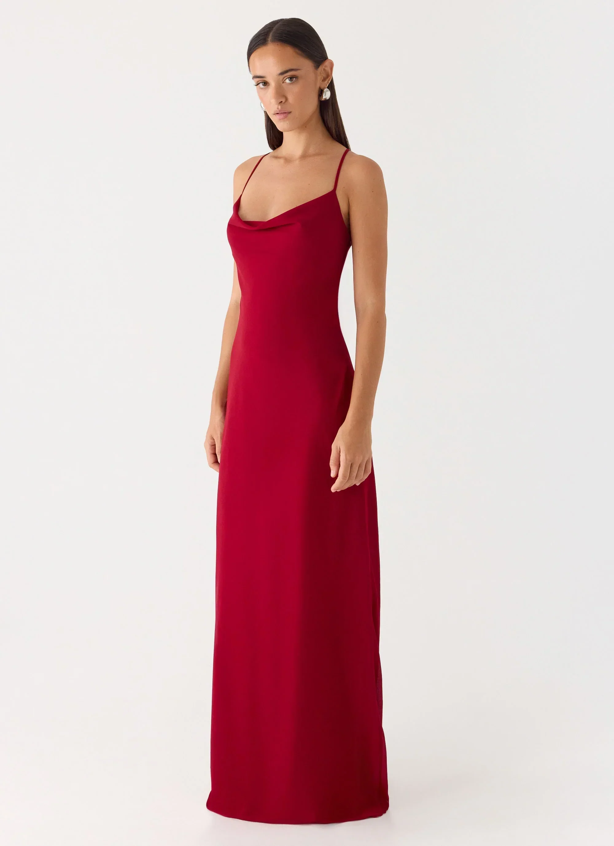 Saria Maxi Dress - Deep Red
