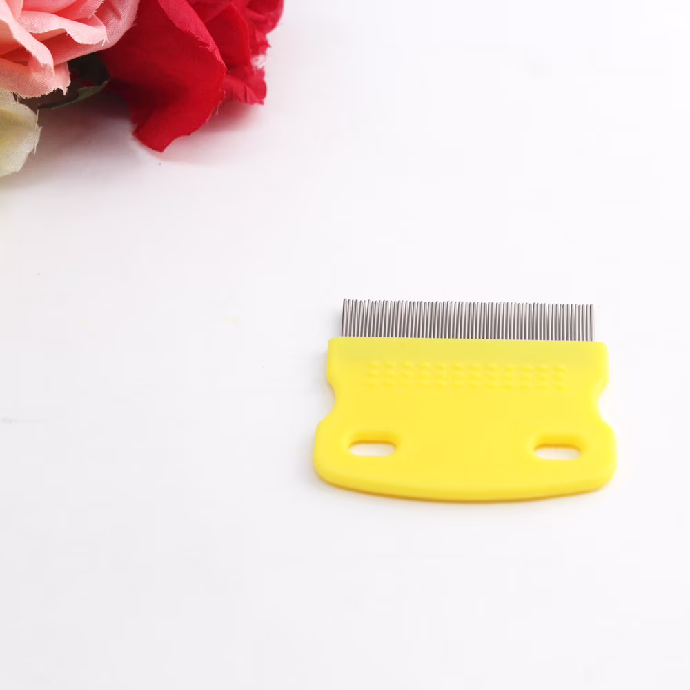 Shldybc Pet Hair Grooming Comb Flea Shedding Brush Puppy Dog Stainless Comb, Dog Puppy Grooming Steel Small Fine Toothed Pet Flea Comb