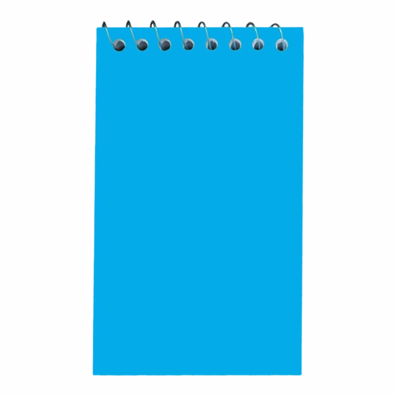 Mini Spiral Memo Pads, Top Wire Bound, 3 X 5 Inch Pocket Notepad, College Ruled, Assorted Primary Colors, 50 Sheets, 1 Pack Blue
