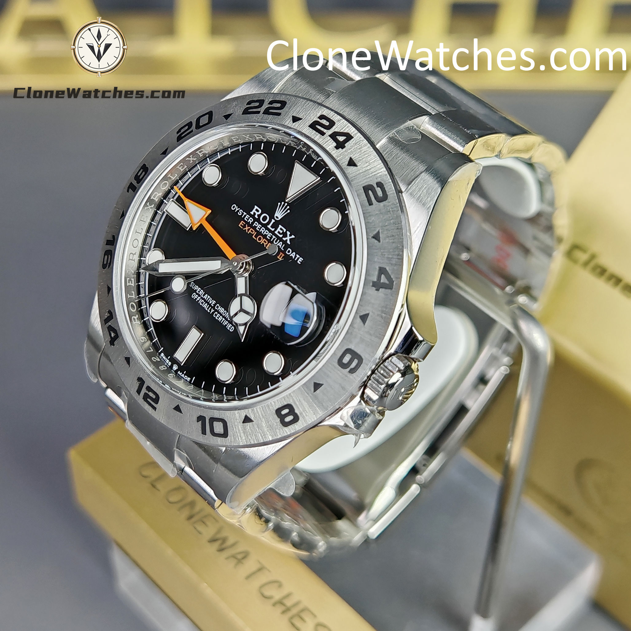 Rolex Super Clone Watches 1:1 Oyster Perpetual Explore II Black Dial m226570-0002 3285 Movement