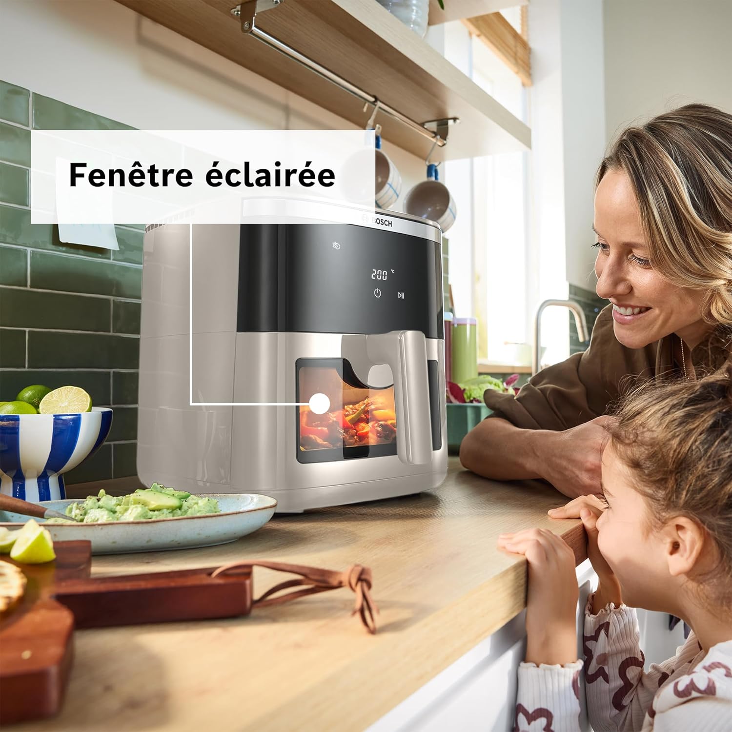 Friteuse air chaud XXL 7,2 L 7 programmes vitre éclairée