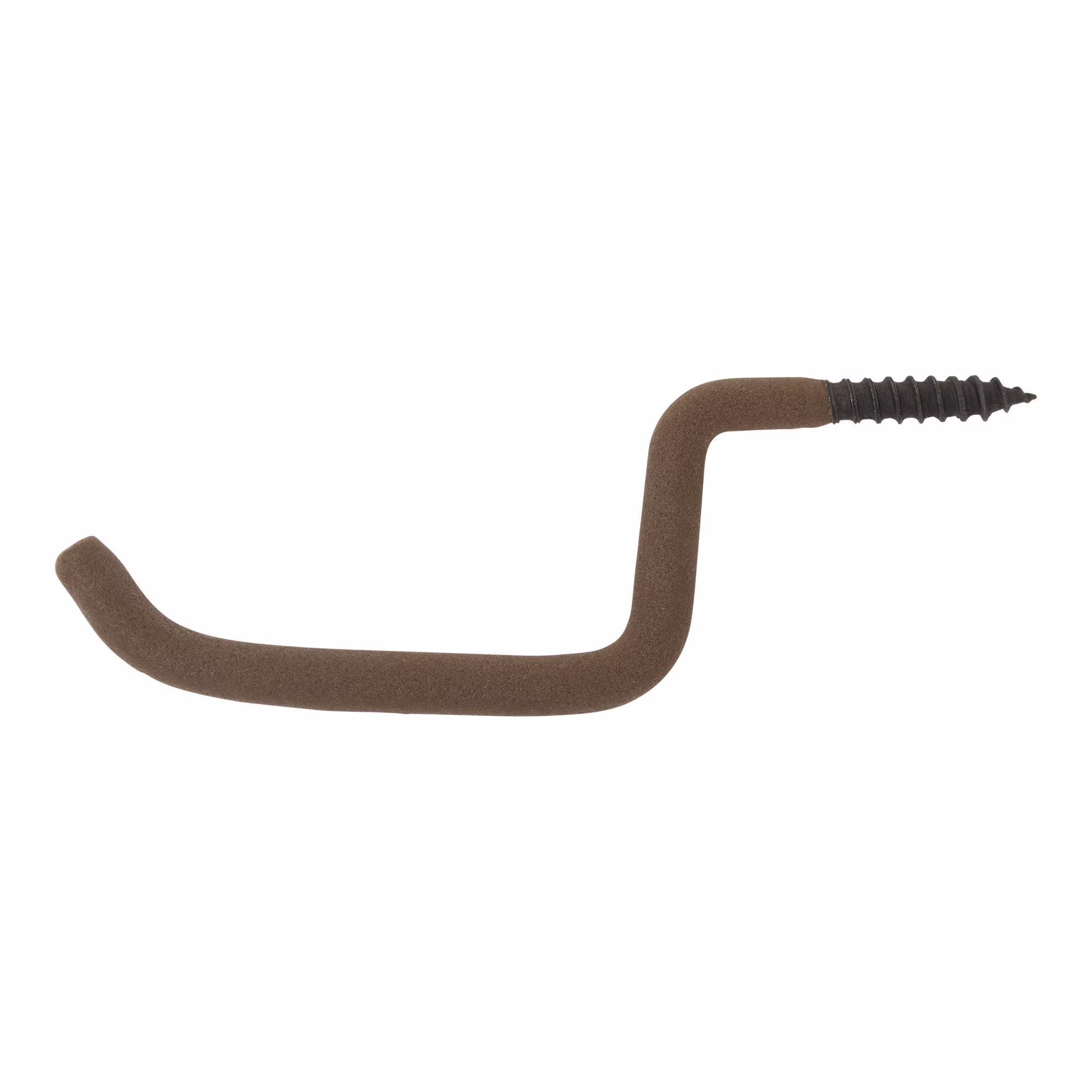 (4 pack) Allen Company Screw-In Gear Hanger Hook - Quiet Rubberized Coating - Brown