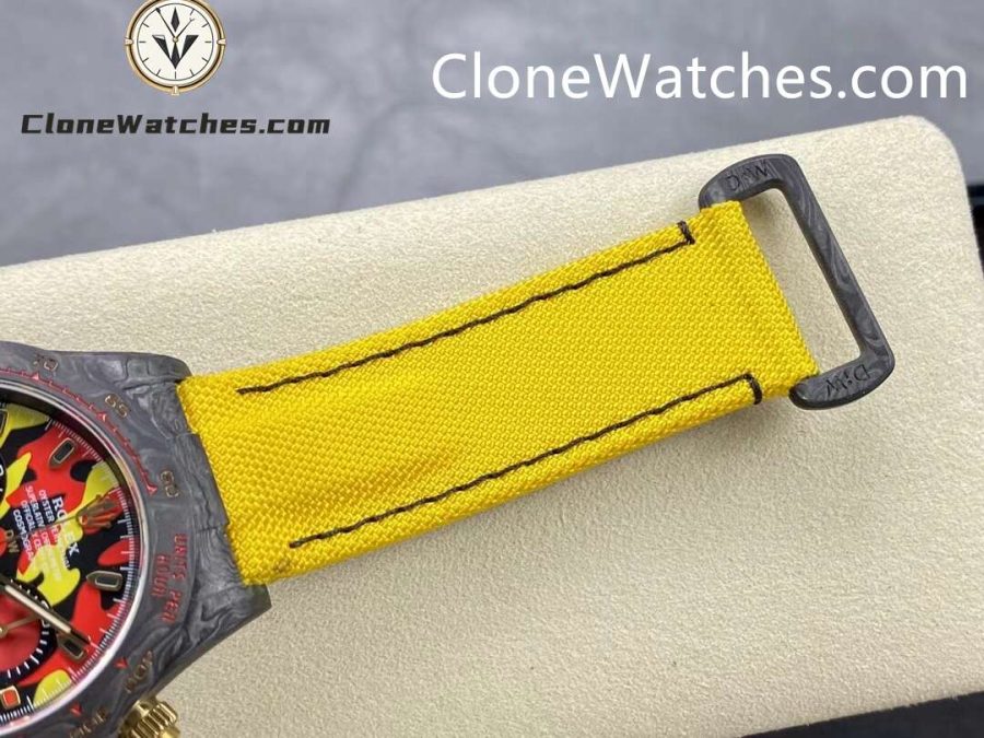 Modified Super Clone Watches 1:1 DiW Rolex Daytona NTPT Carbon “MILITARY YELLOW”