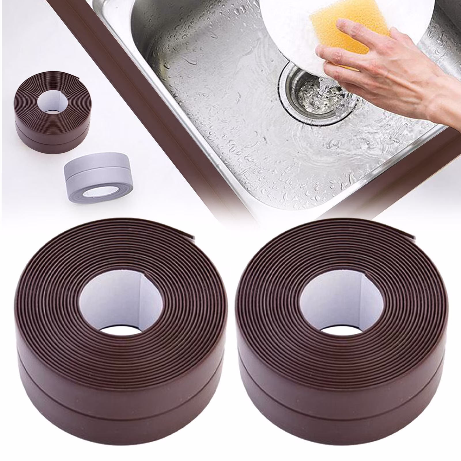 Clearance! Shishian Gaffers Tape Roll Self Adhesive Caulking Tape Bath & Kitchen Sealant Strip Countertop Sink Toilet Sealing Tape Home Improvement