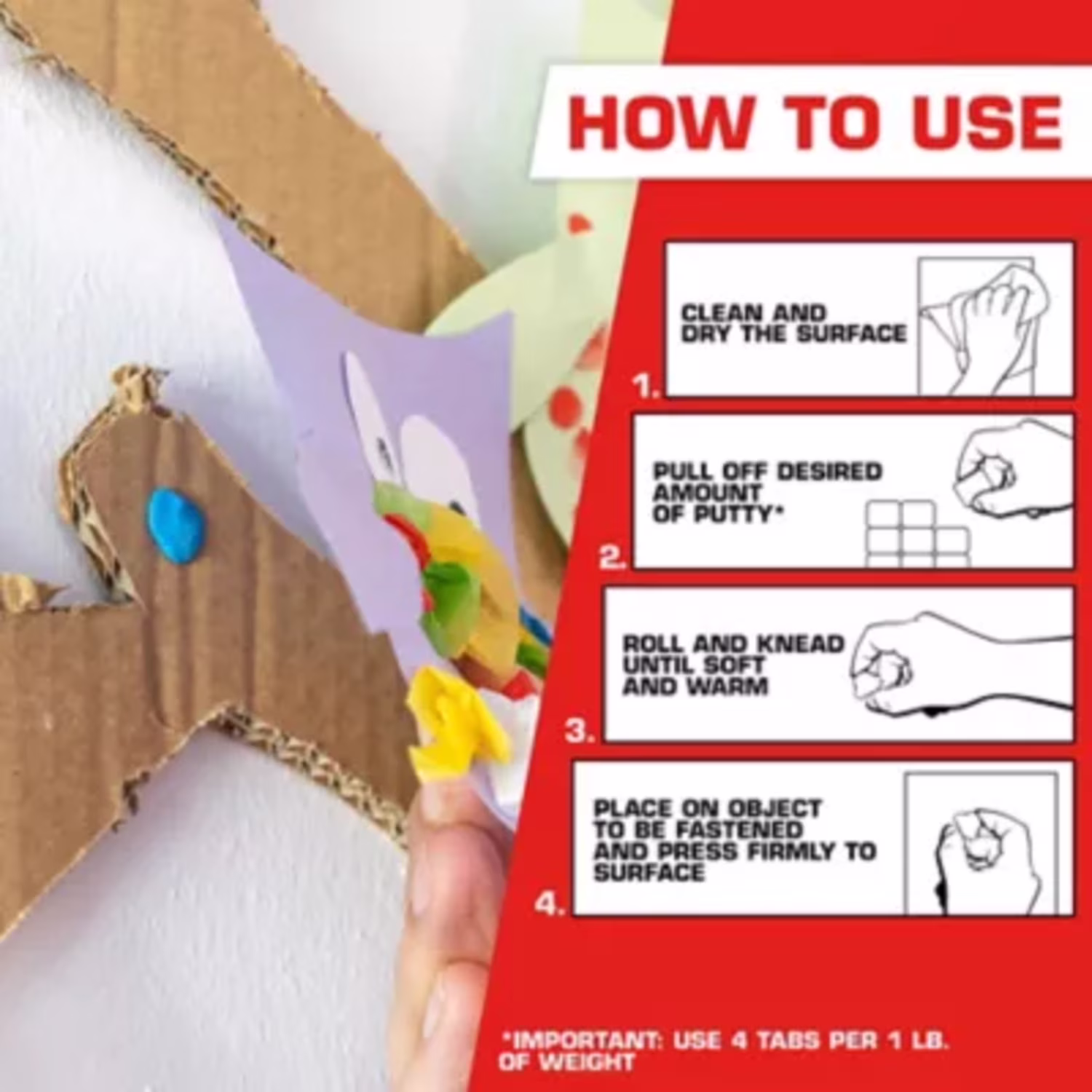 Loctite Fun-Tak Mounting Putty, Blue 2 oz Wallet