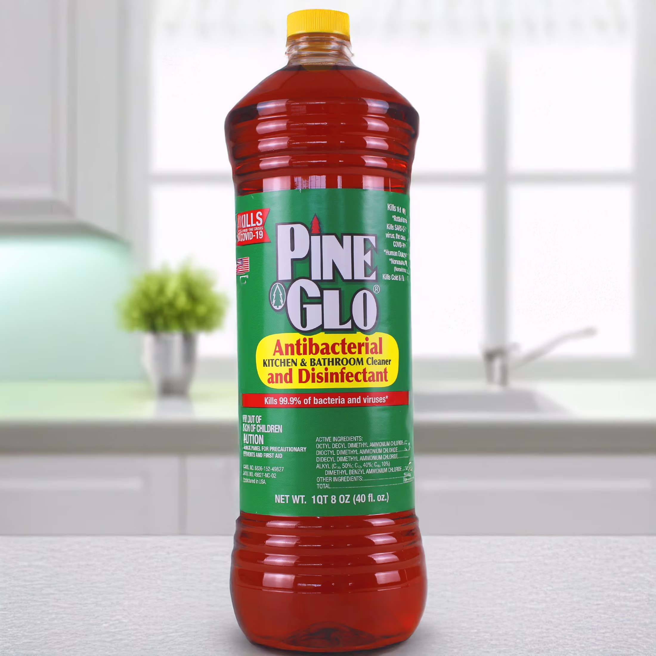 Pine Glo Antibacterial Disinfectant Cleaner, 40 Oz