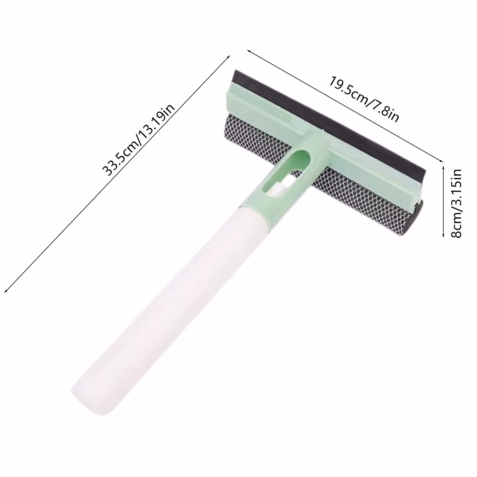 All Purpose Shower Squeegee - No Streak & Squeak Bathroom Cleaner Tool for Shower Doors, Windows, Mirrors & Car - Ergonomic Plastic Design, Durable, Easy Storage - 13.19in x 7.8in
