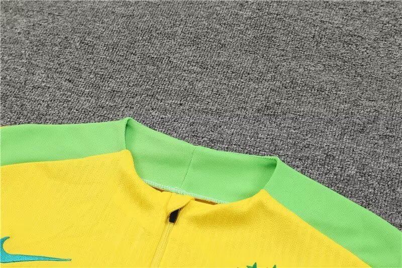 2024/25 Brazil yellow half zip training suit 1:1 Thailand quality