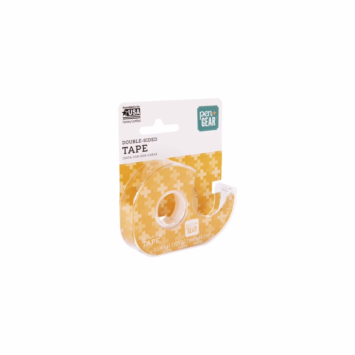 Pen+Gear Double Sided Tape, Clear, 1/2 in x 400 in, 1 Roll with Dispenser