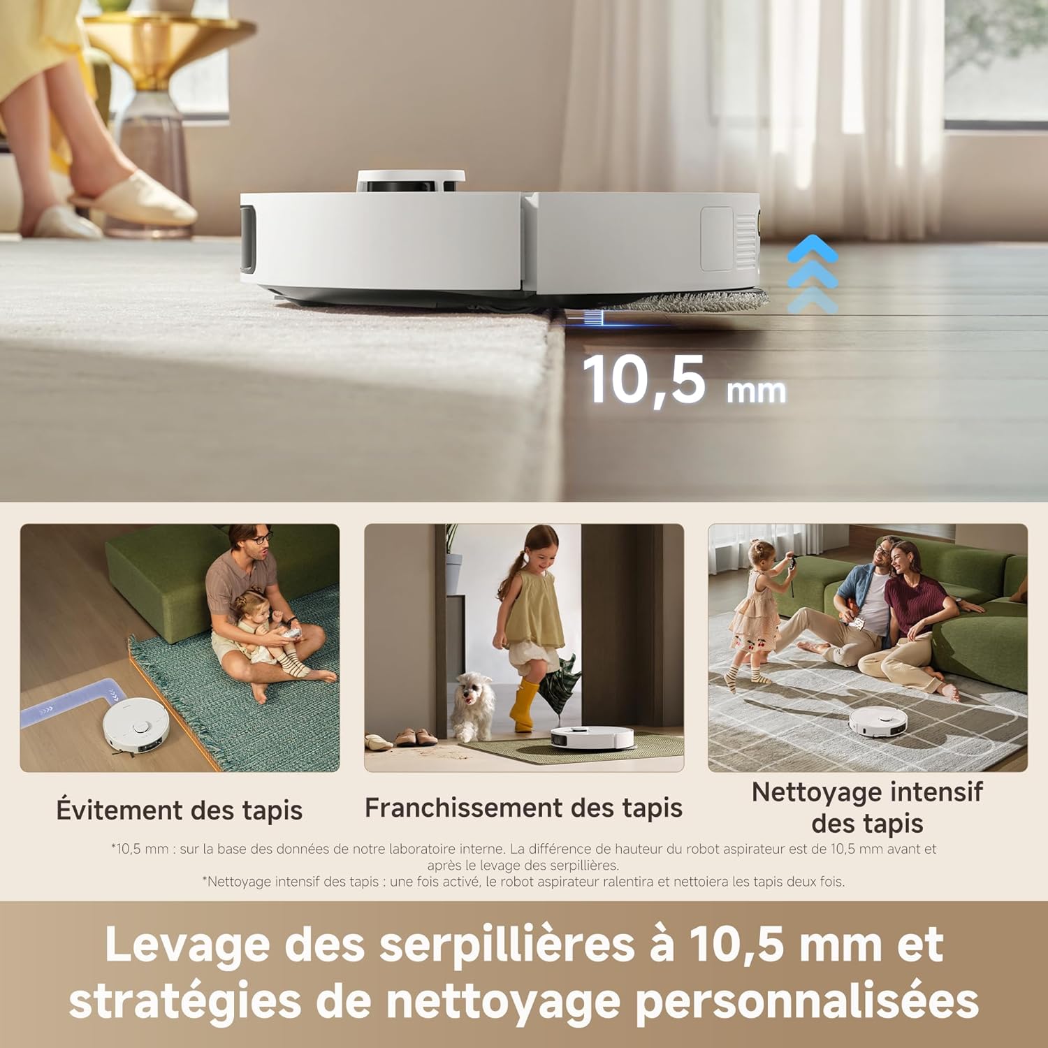 Robot aspirateur laveur L10s Ultra Gen 3 25000 Pa station nettoyage séchage