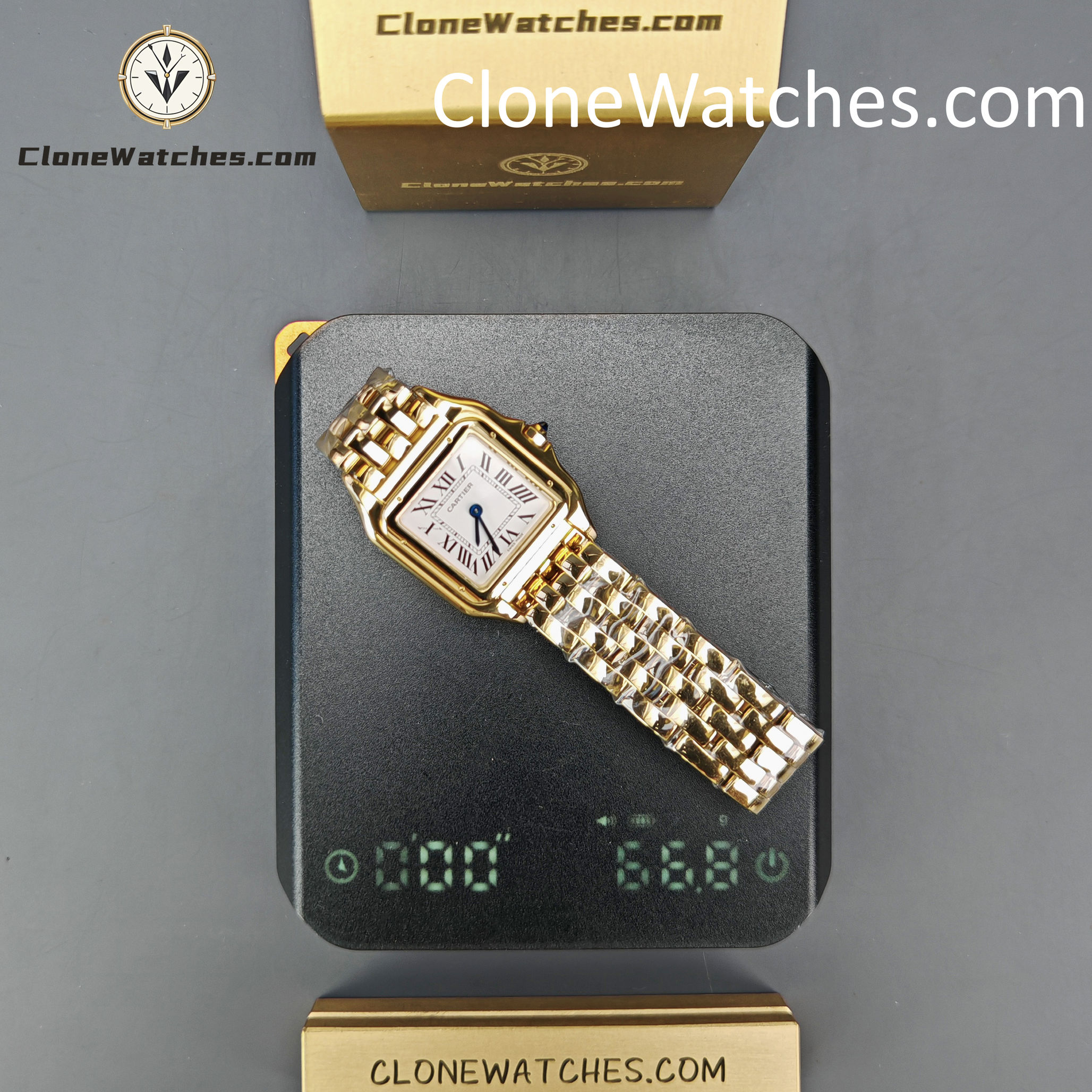 Cartier Super Clone Watches 1:1 PANTHÈRE DE CARTIER White Dial 27mm x37mm WGPN0009