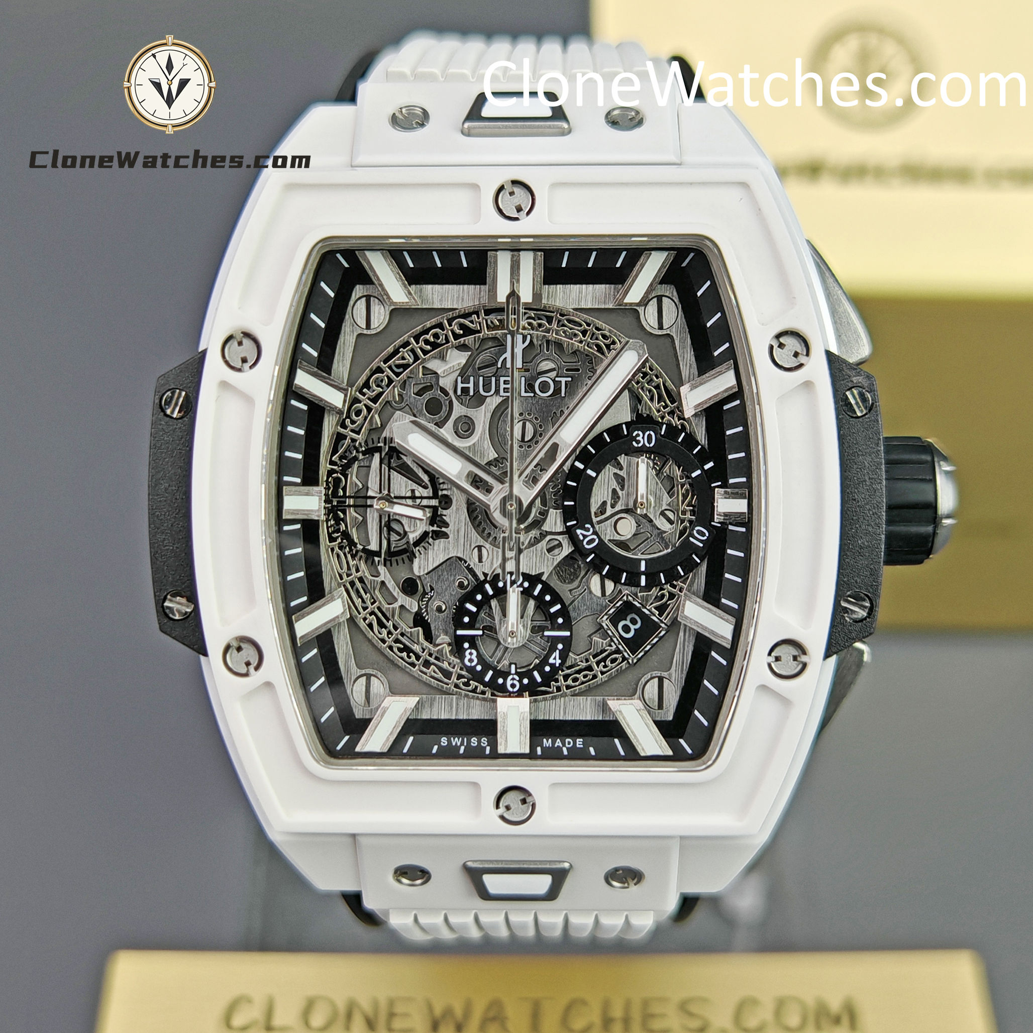 Hublot Super Clone Watches 1:1 Spirit of Big Bang White Ceramic 642.HX.0170.RX