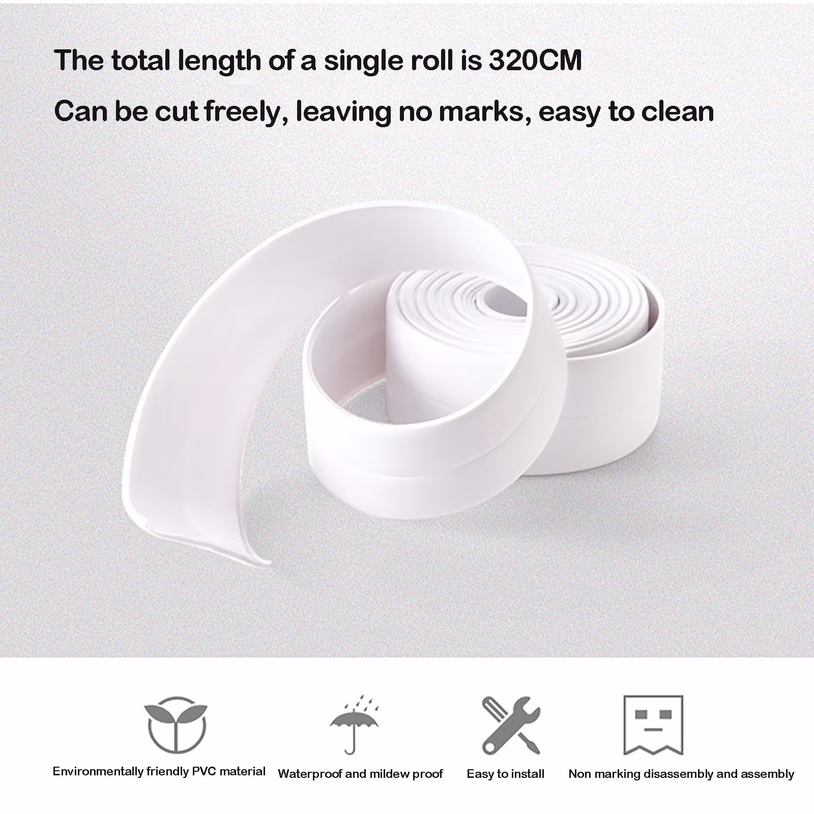 Clearance! Shishian Gaffers Tape Roll Self Adhesive Caulking Tape Bath & Kitchen Sealant Strip Countertop Sink Toilet Sealing Tape Home Improvement
