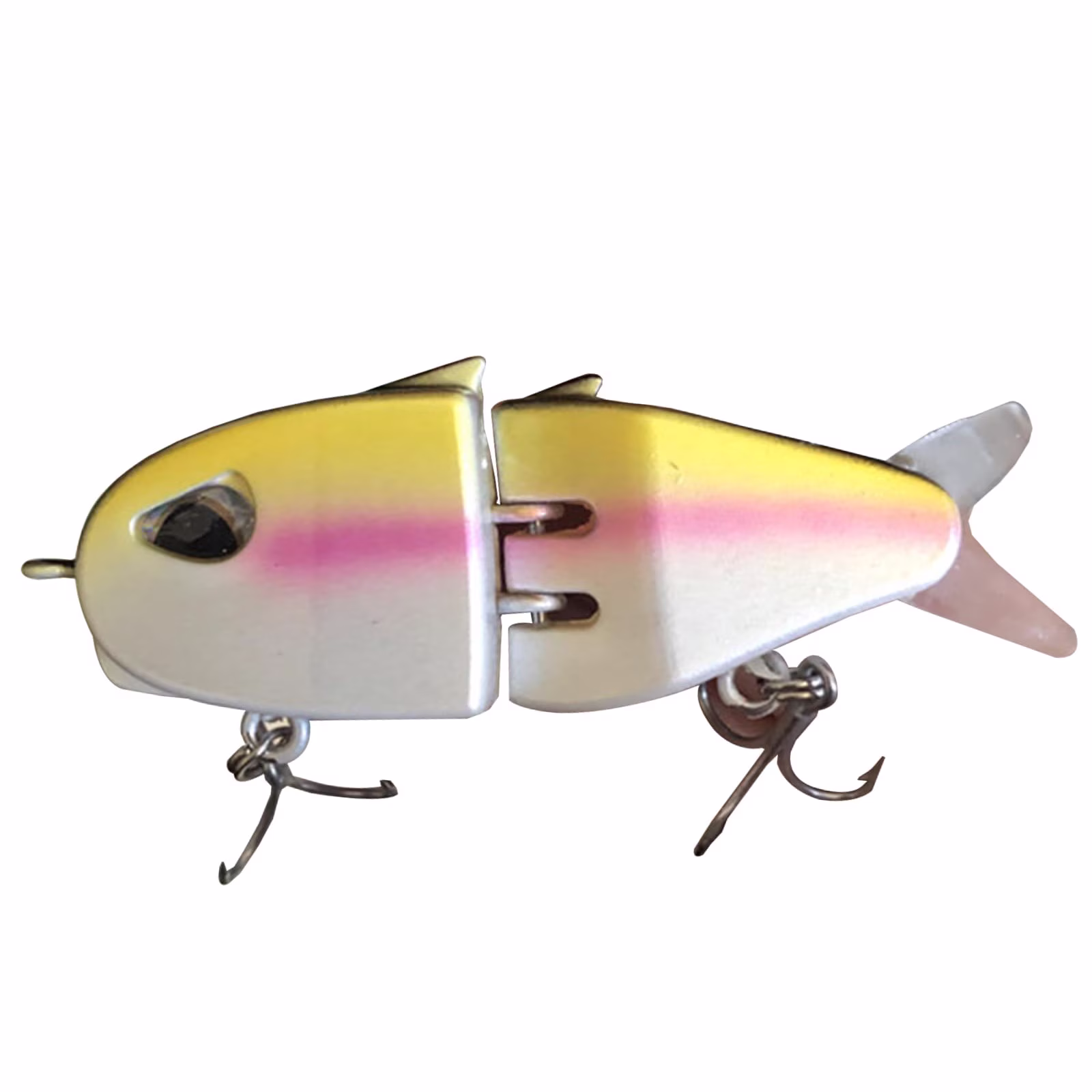 KAKA Slow Sinking Glide Bait for Bass Fishing - Multi-Jointed Hard Body Swimbait with Lifelike S-Motion, Double Hook Design for Freshwater/Saltwater (Mini Size, 8 Colors)