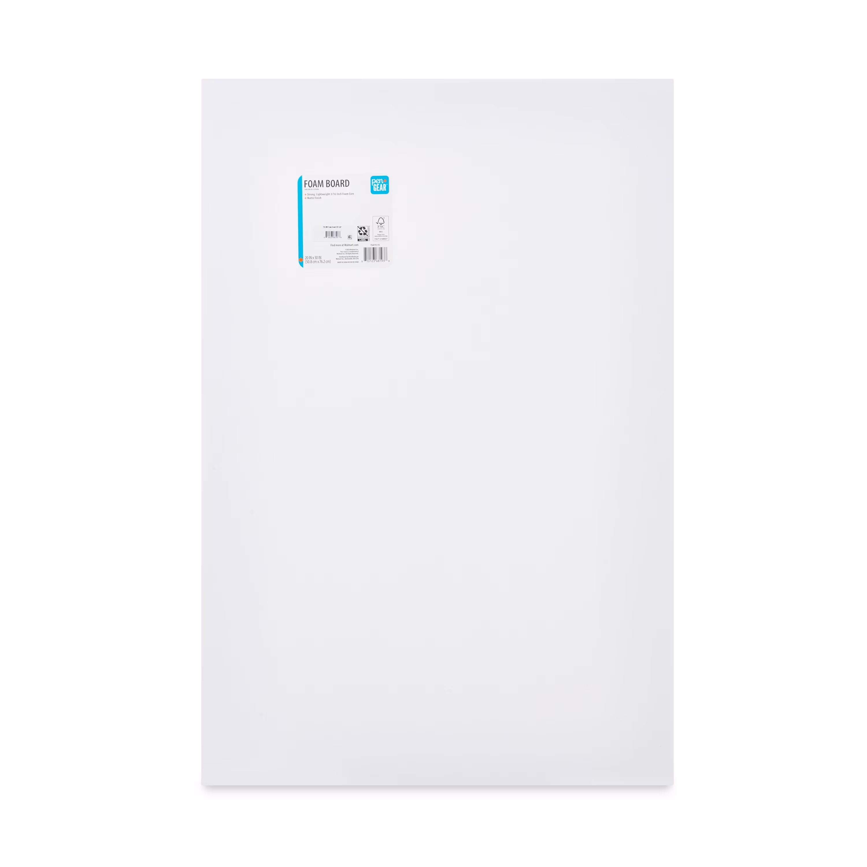 Pen+Gear White Foam Board, 20" x 30"
