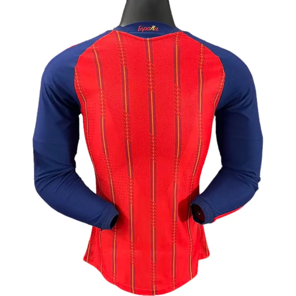 2026 World Cup Spain Home Long Sleeve Jersey - Player Version
