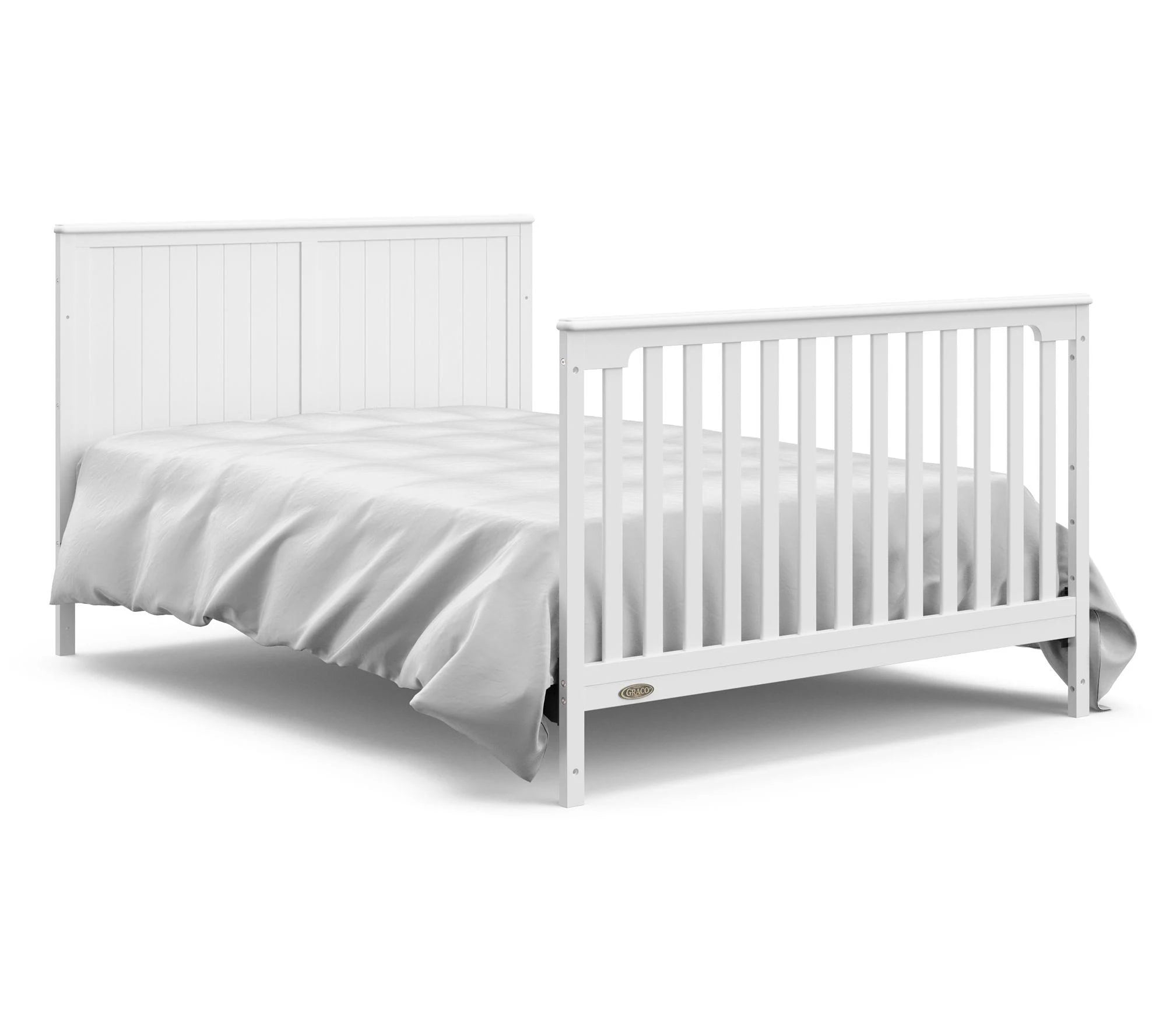 Graco Hadley 5-in-1 Convertible Crib and Changer with Drawer Pebble G - MadeInUSA