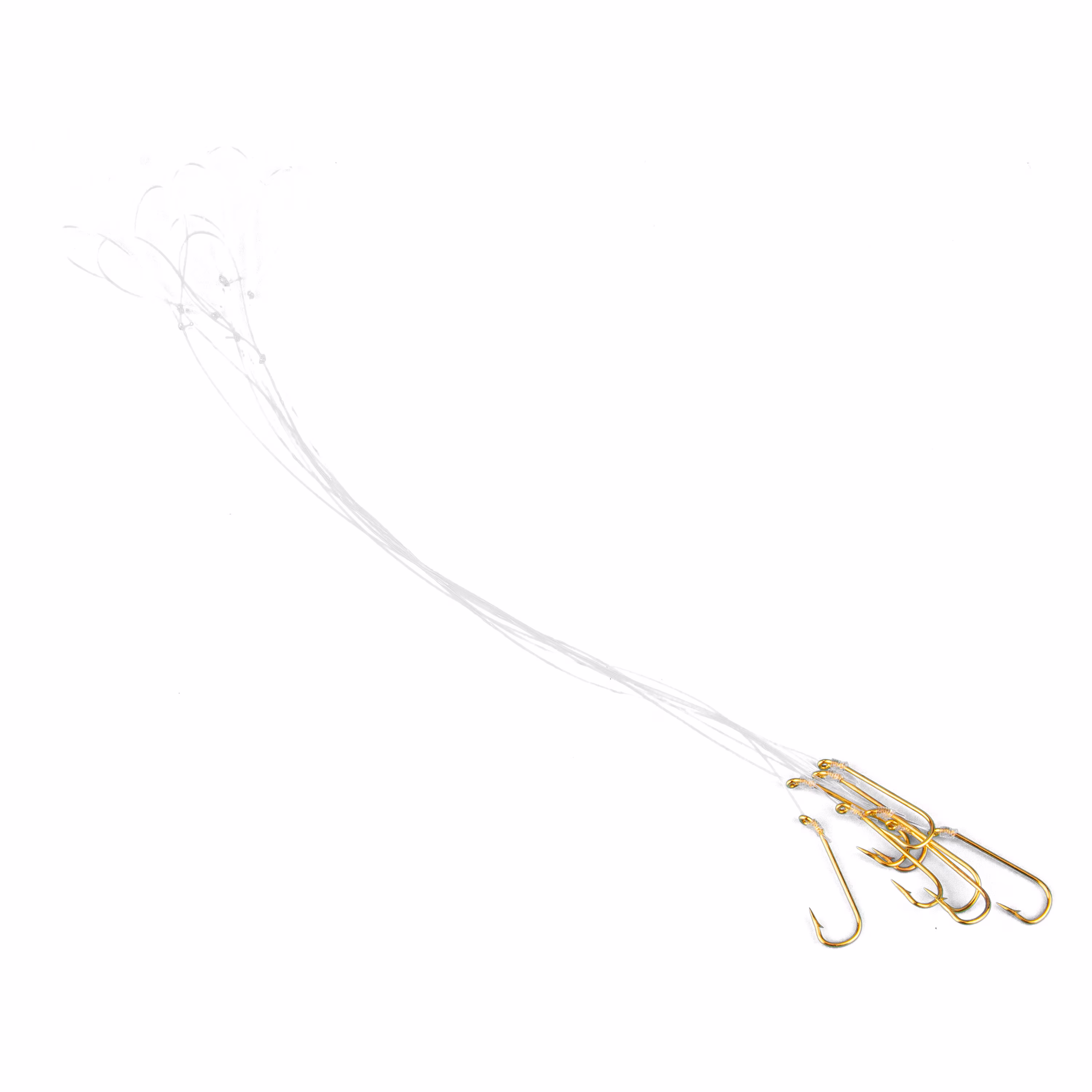 Ozark Trail Gold Aberdeen Size 6 Snelled Hooks for Freshwater Fishing, 8 Hooks per Package
