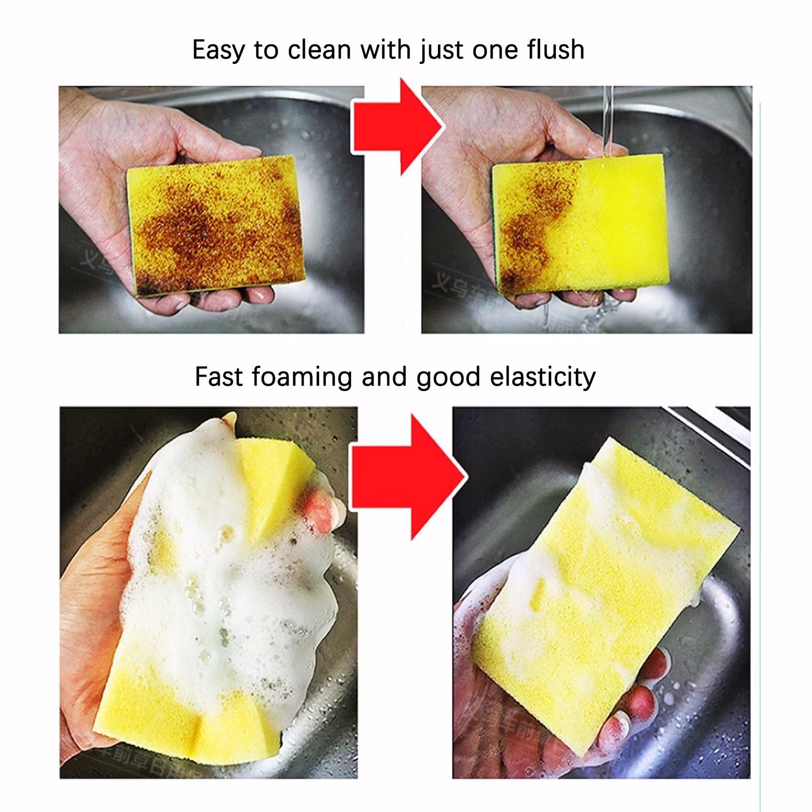 OAVQHLG3B 10 Pcs Dish Washing Sponge Kitchen Cleaning Scrub pad Pack Household Bathroom Use dust Car Wash Non Scratch Scouring Dishwasher Sink Dishwashing Soft Mesh Net Pot Scrubbers
