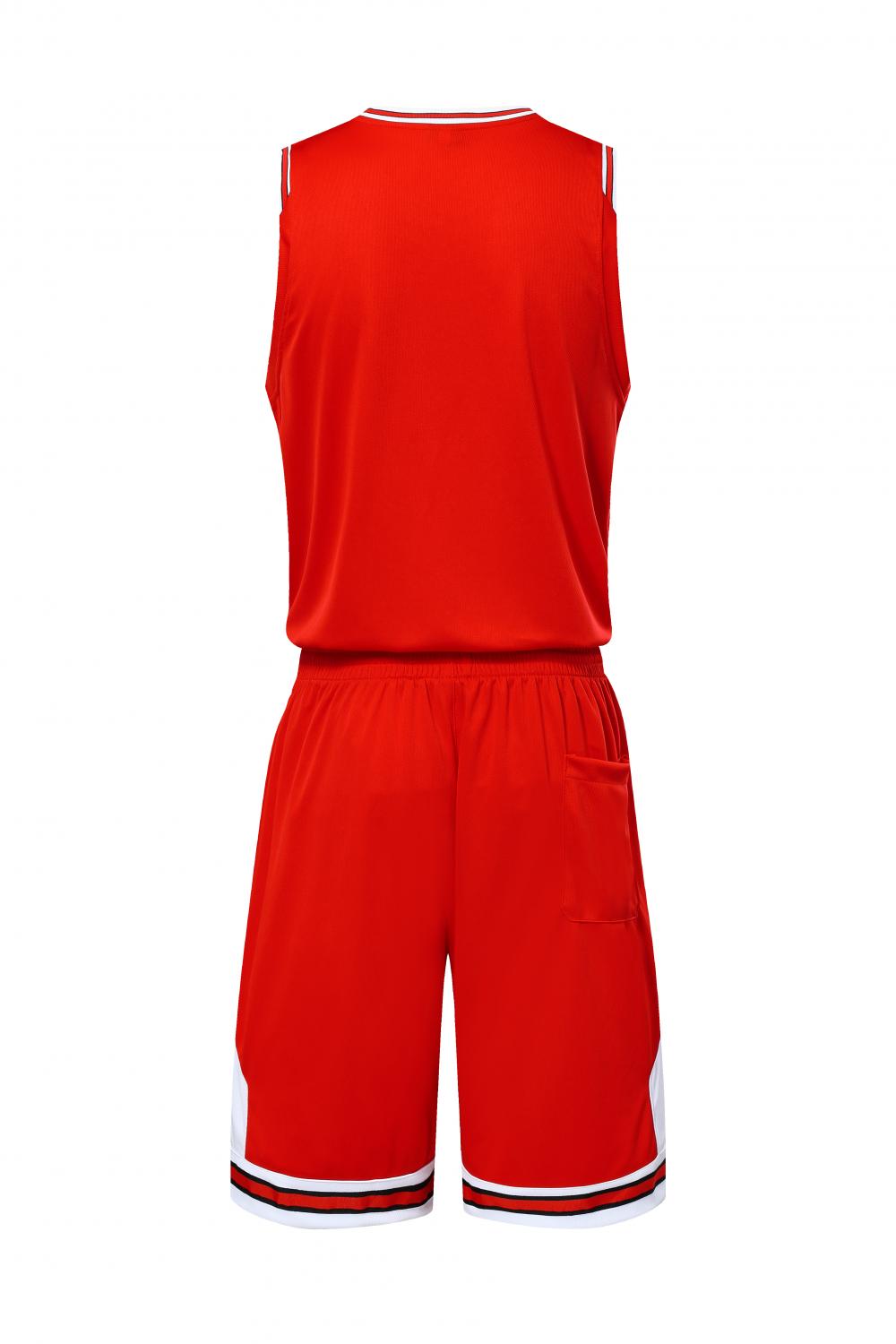 Bulls basketball uniform red suit（Customizable name and number）