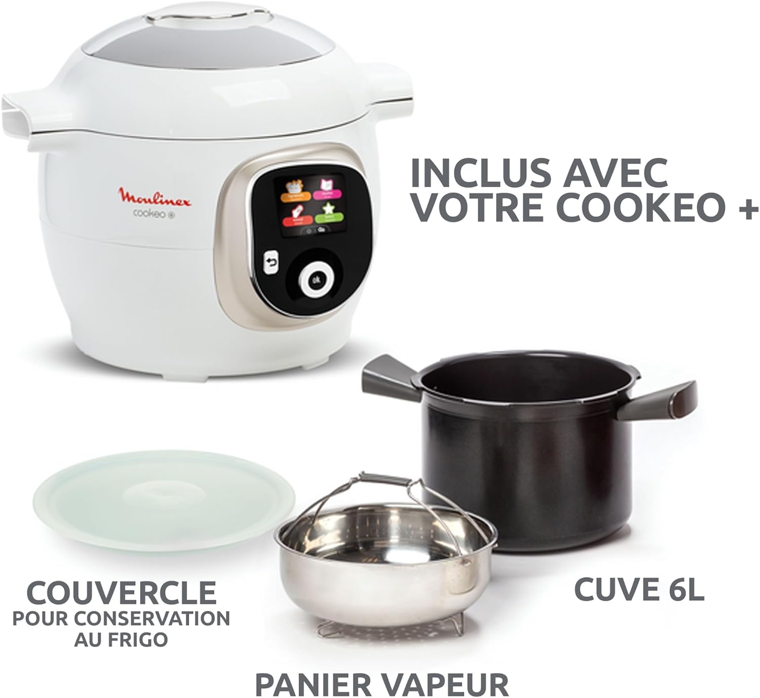 Multicuiseur intelligent 6 L 150 recettes écran intuitif cuisson guidée 1600 W