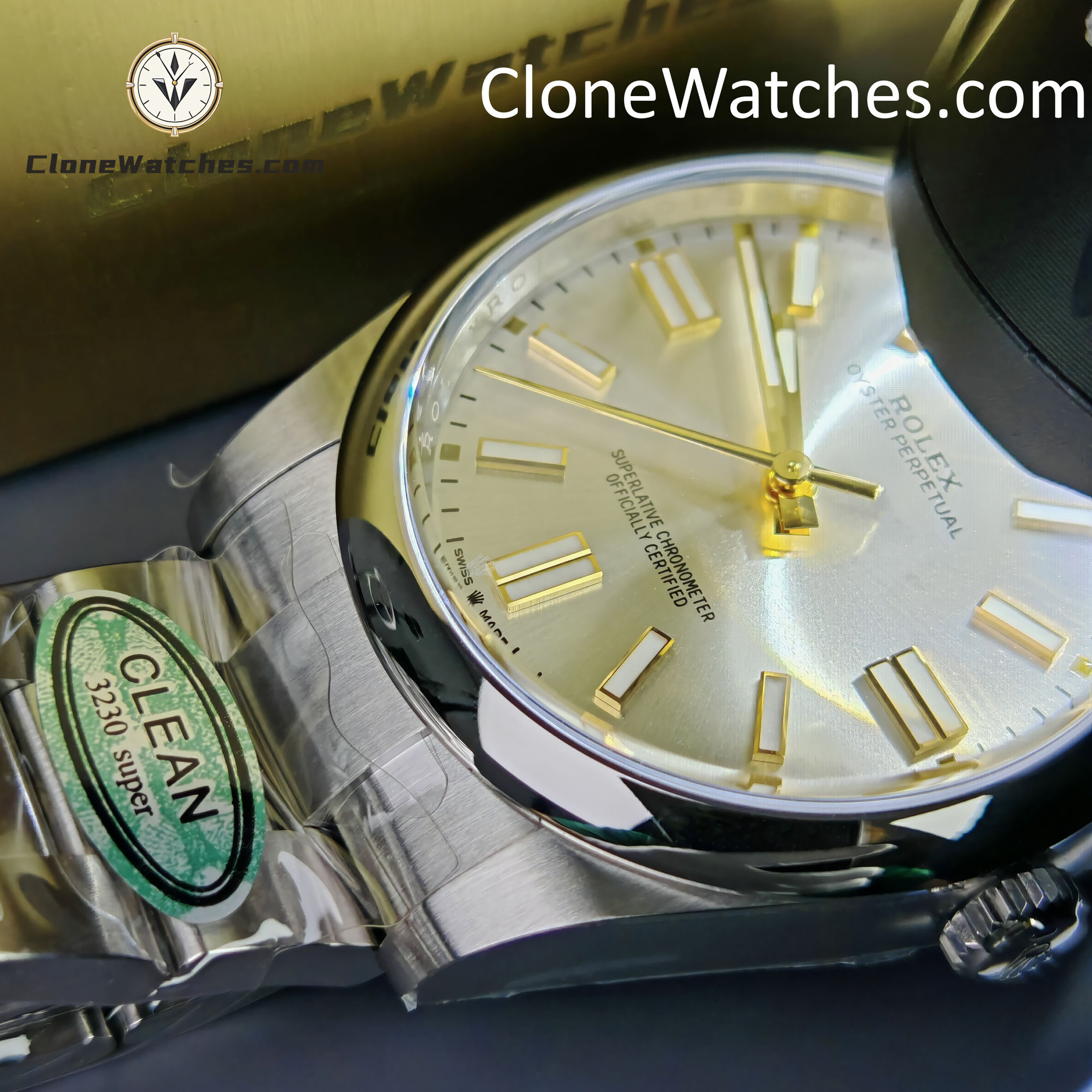 Rolex Super Clone Watches 1:1 Oyster Perpetual Silver Dial 41mm m124300-0001 3230 Movement