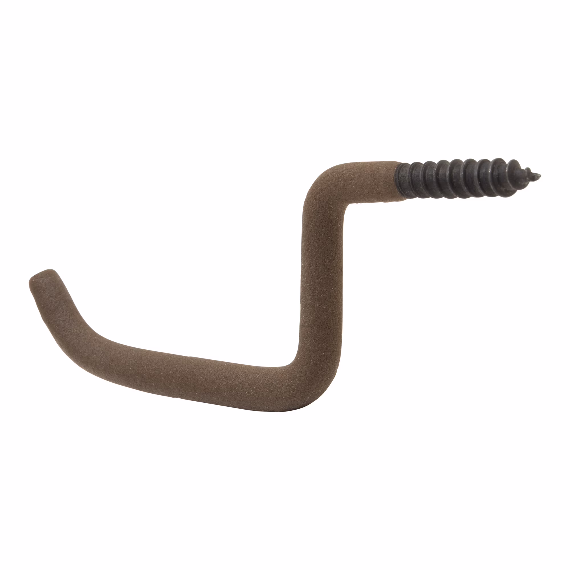 (4 pack) Allen Company Screw-In Gear Hanger Hook - Quiet Rubberized Coating - Brown