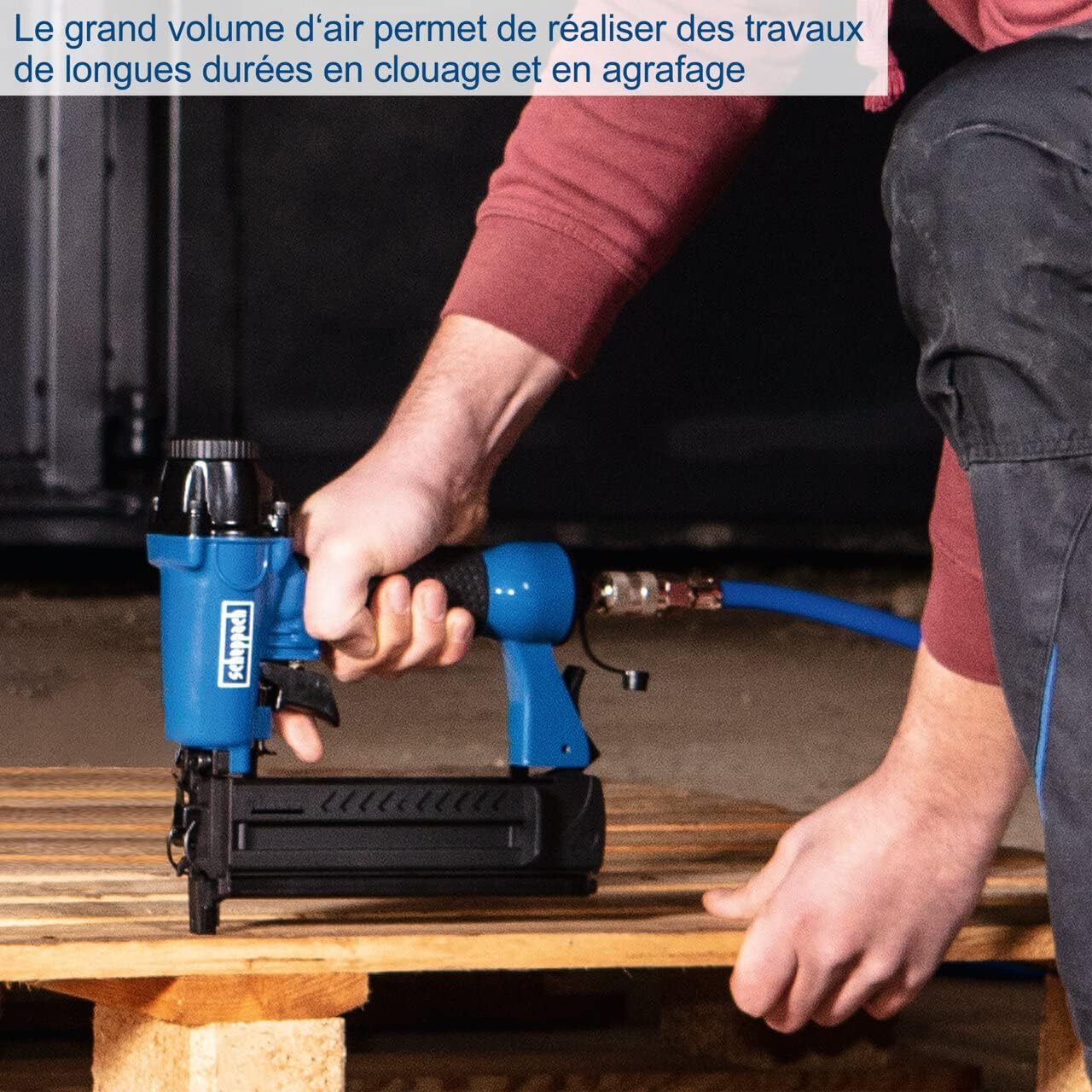 Compresseur 50 L 2200W 8 bar double cylindre lubrifié
