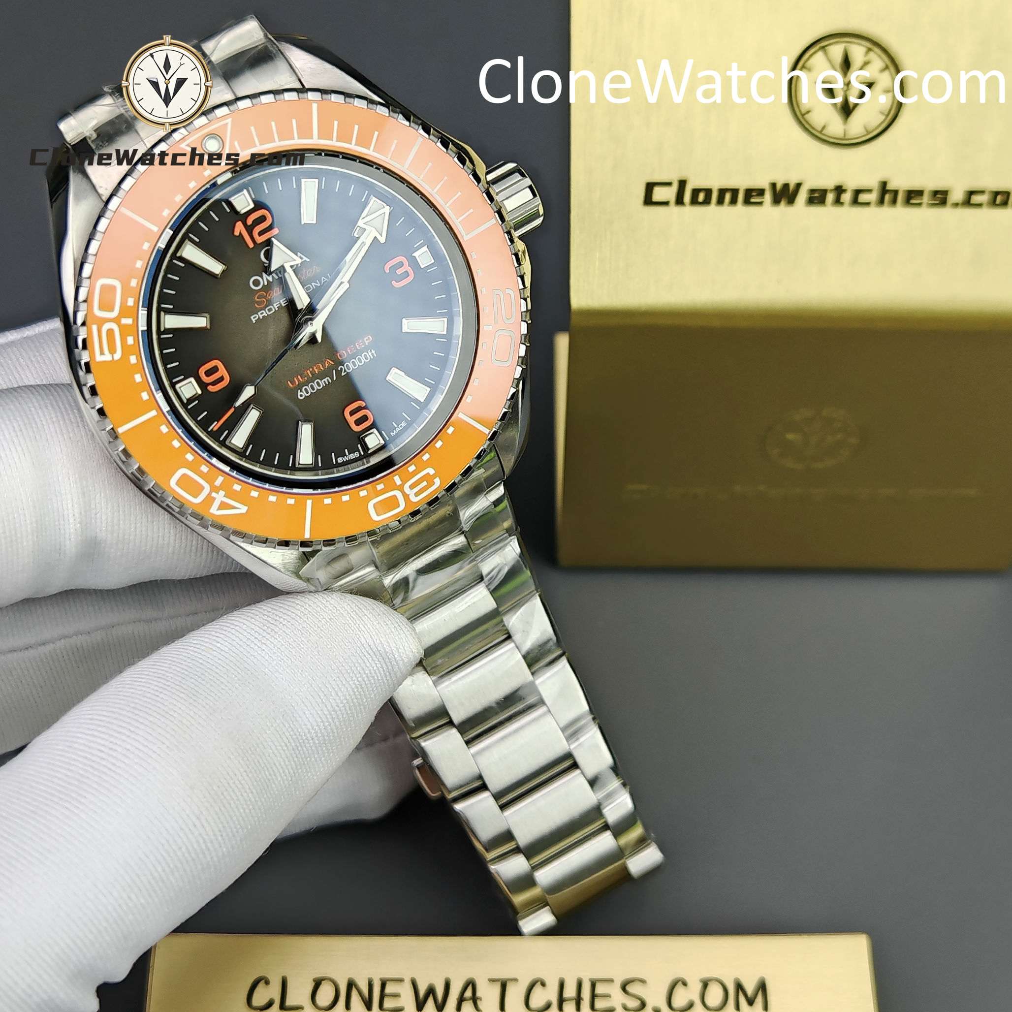 OMEGA Super Clone Watches 1:1 Seamaster Ocean Planet 6000M 45.5 MM 215.30.46.21.06.001