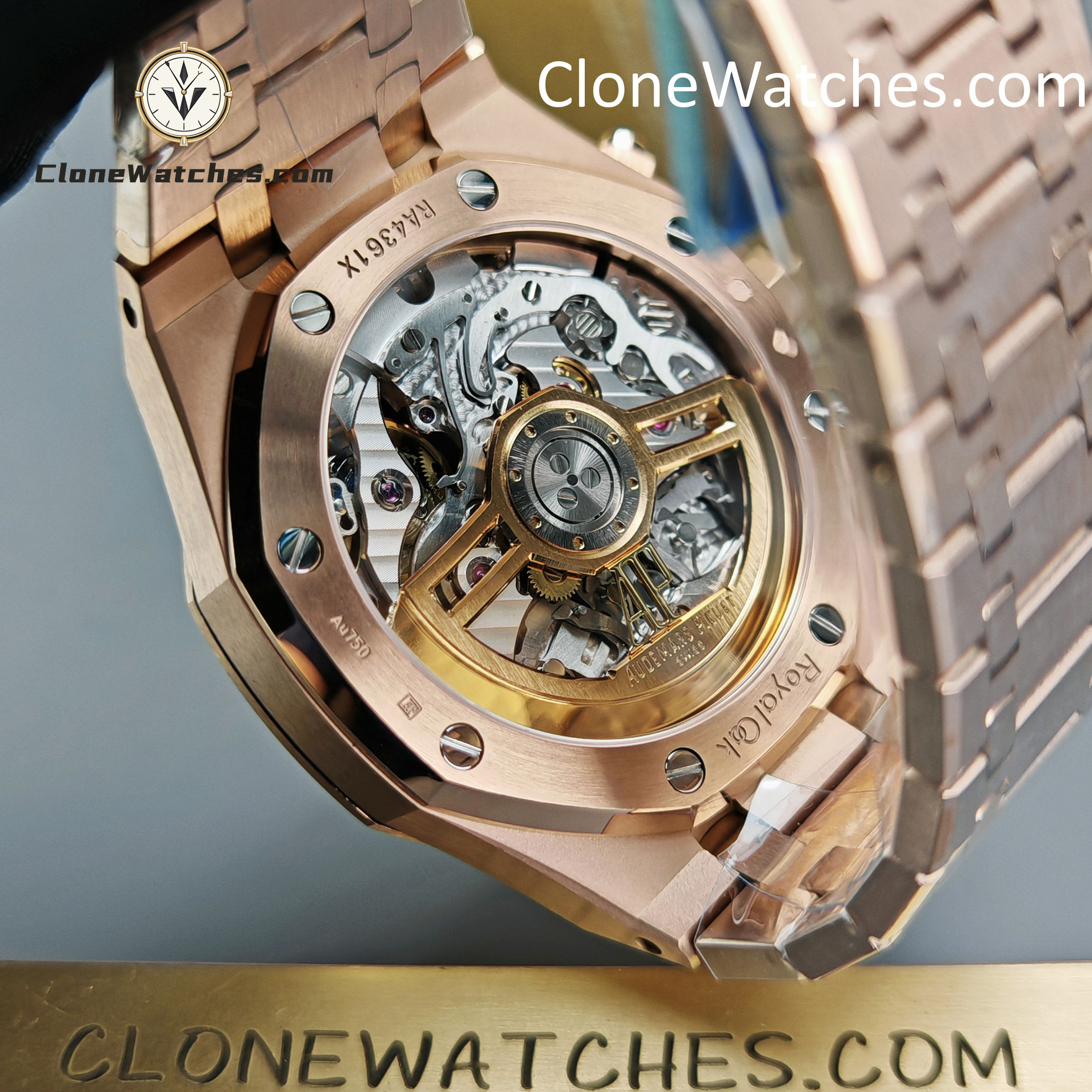 Audemars Piguet Super Clone Watches 1:1 Royal Oak Rose Gold 26240 White Dial