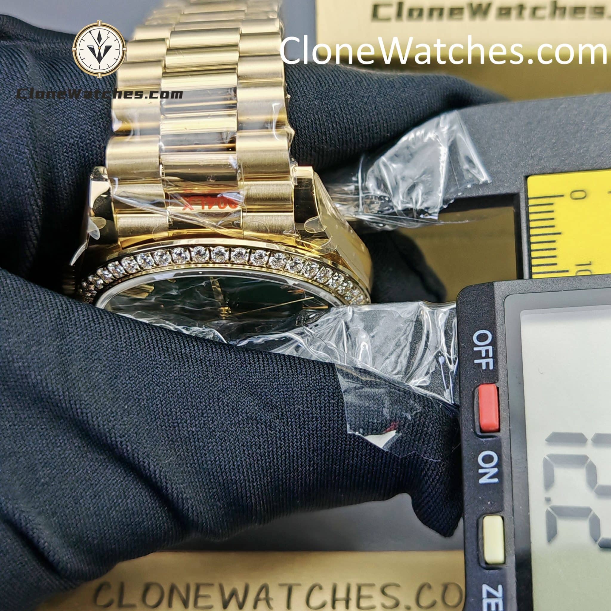 Rolex Super Clone Watches 1:1 Day Date Green Dial M228398tbr-0040 40mm 3255 Movement