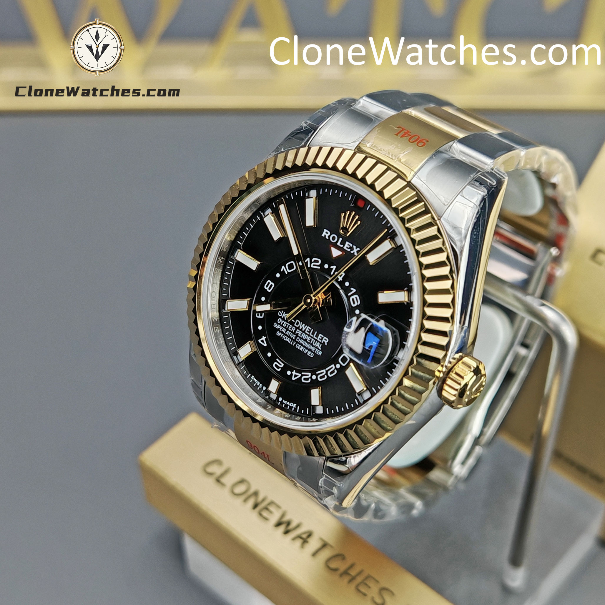 Rolex Super Clone Watch 1:1 Sky Dweller Black Dial Oyster m336933-0003 42MM