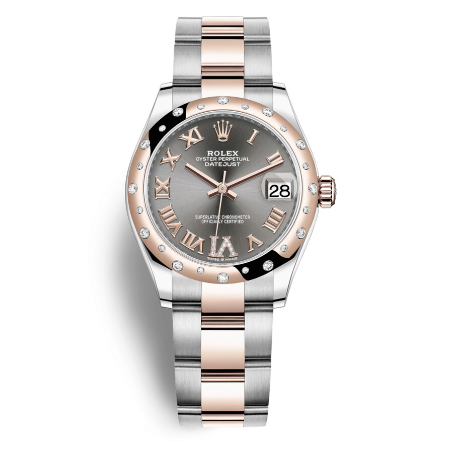 Rolex DateJust 31 Automatic Ladies Stainless Steel 18 ct Everose Gold Oyster Watch 278341DRRDO（Lifetime free warranty+90-days replacement service & Refund!.）