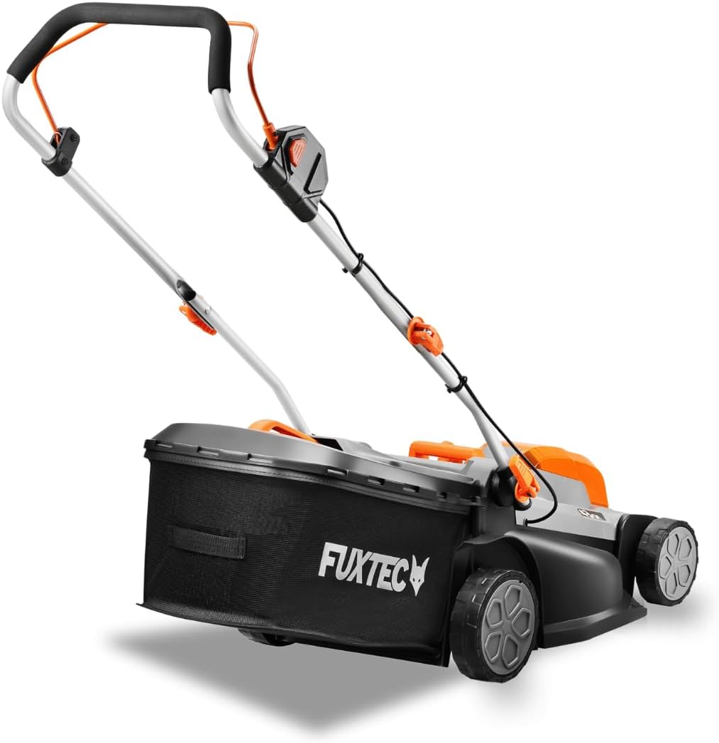 Tondeuse gazon sans fil 40 V 43 cm 40 L hauteur réglable avec batteries et chargeur