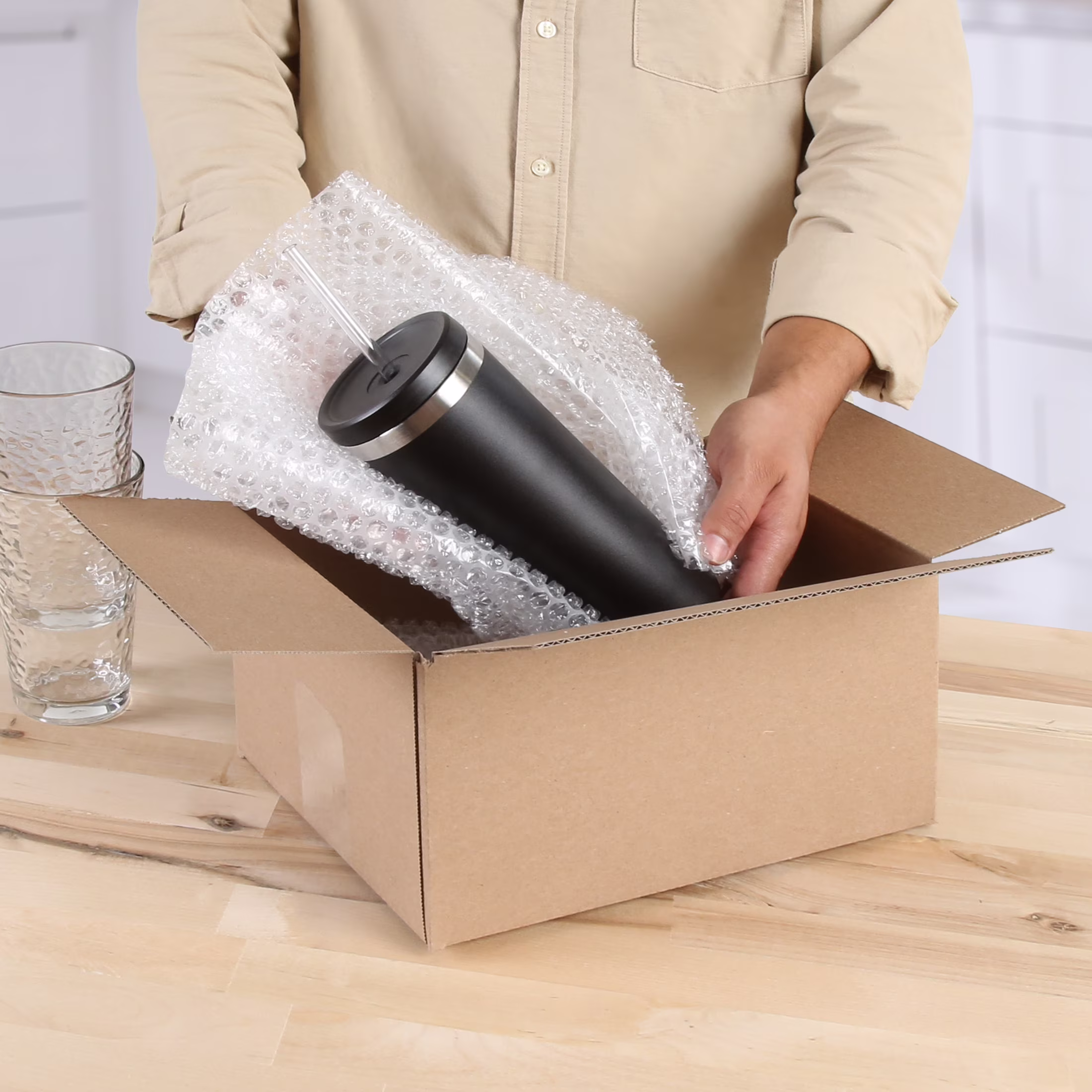 (6 pack) Pen+Gear Medium Shipping Box, 32 ECT, Kraft Brown, 11 in x 7.5 in x 5.5 in