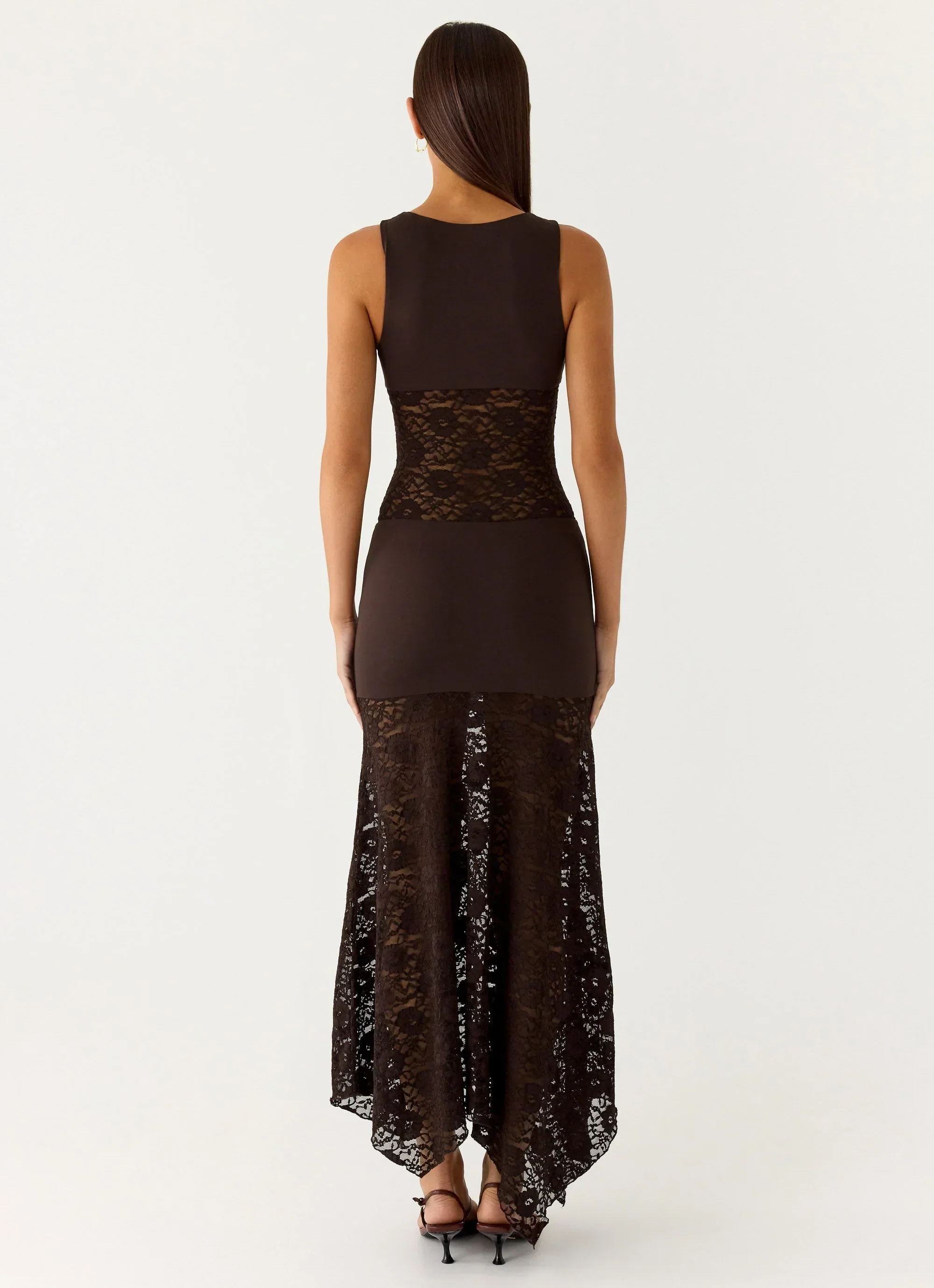 Koka Lace Maxi Dress - Cool Chocolate