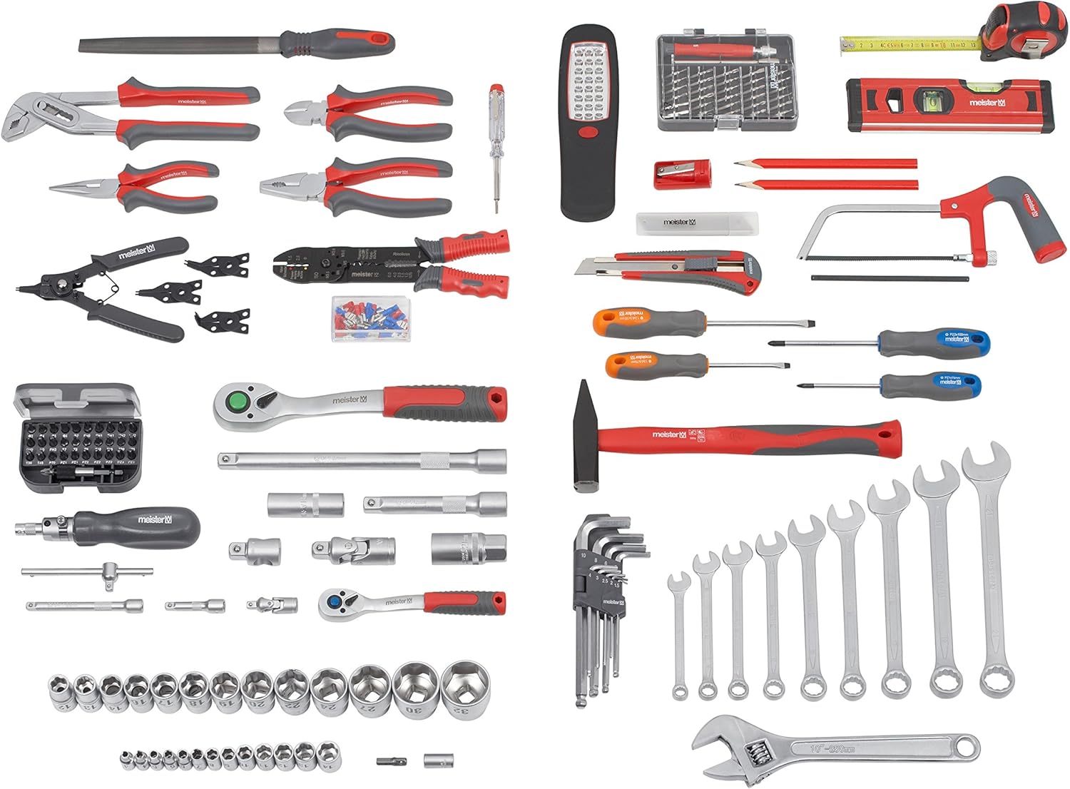 Chariot outils 156 pièces roulettes poignée télescopique mallette outils professionnelle